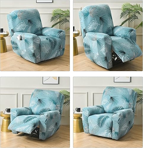 Vista 230 de Eco-Ancheng Fundas reclinables Lazyboy de 4 piezas, fundas para sofá reclinable, fundas antideslizantes para sillas reclinables, con bolsillos de 1