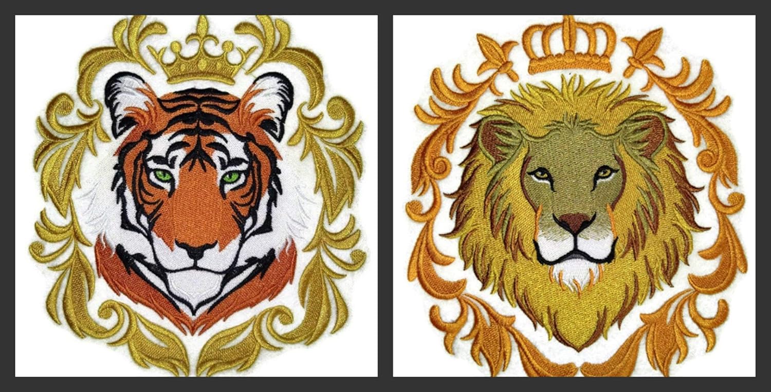 Nature Weaved in Threads, Amazing Animal Kingdom [Royal Bengal Tiger] [Custom and Unique] Embroidered Iron on/Sew Patch [6.9" *7.6"] [Made in USA]