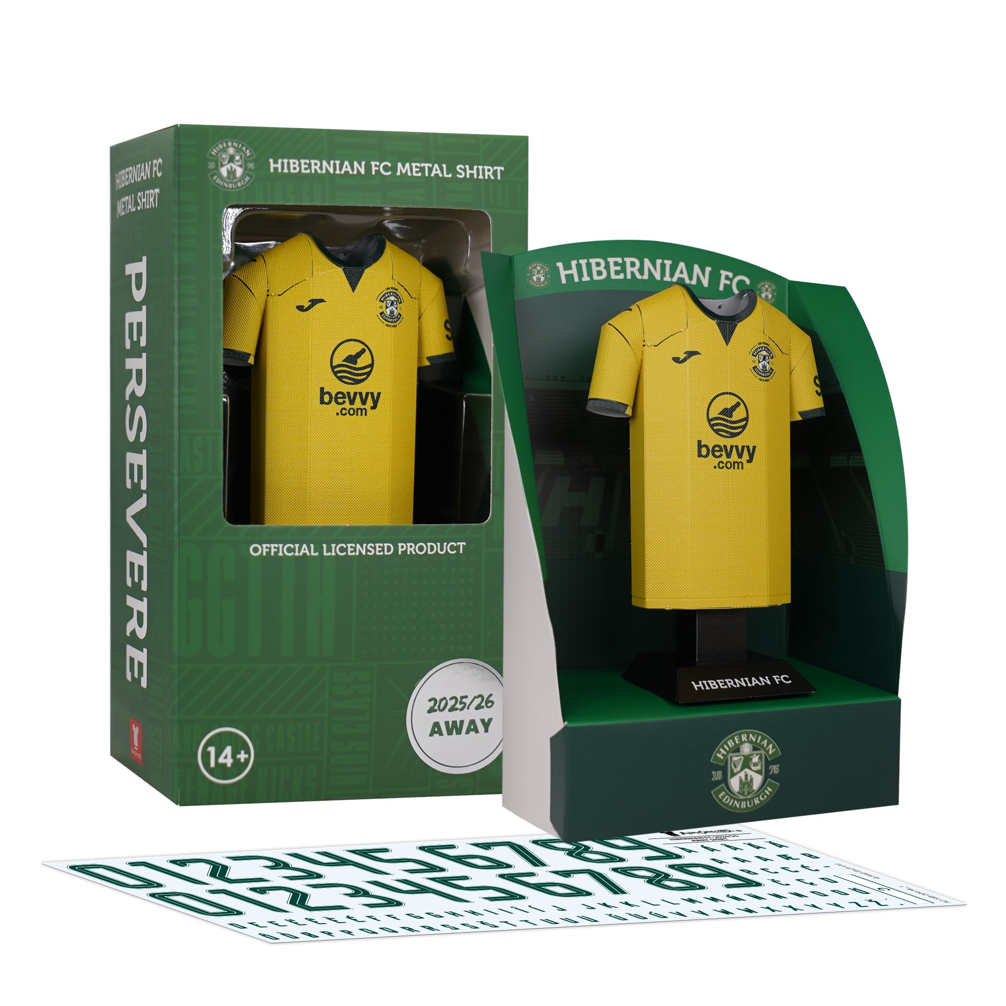 Hibernian FC 24/25 25/26 Home Away Third 15/16 Retro Metal Football Shirt - Image 2