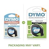 DYMO - SAN91331 91331 LetraTag Labeling Tape for LetraTag Label Makers, Black Print on White Plastic Tape, 1/2'' W x 13' L, 1 Roll – view 2