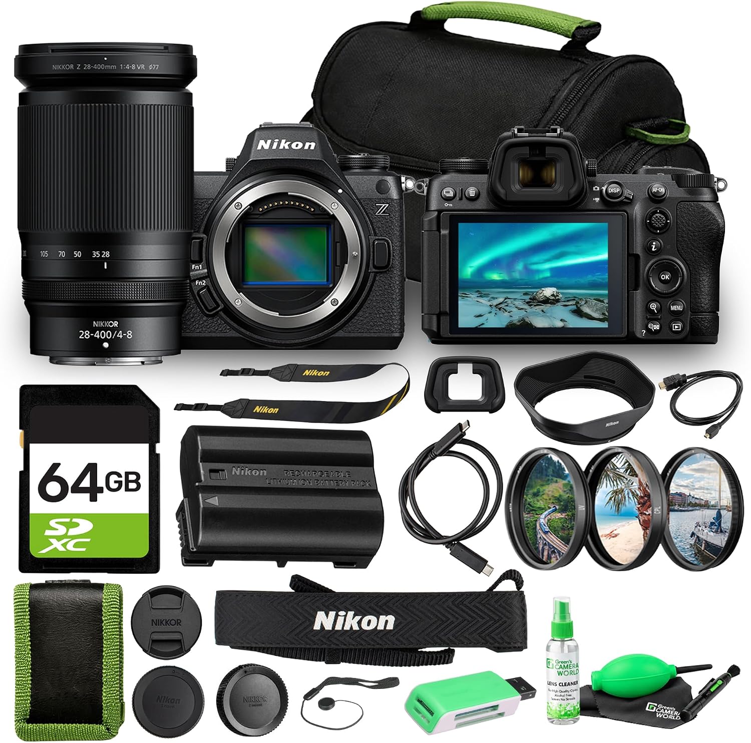 Z6 III FX Mirrorless Camera 24.5MP Bundle | For Photography & Video | 24.5MP Mirrorless Camera + 64GB Memory Card + Cleaning Kit + Filter Kit