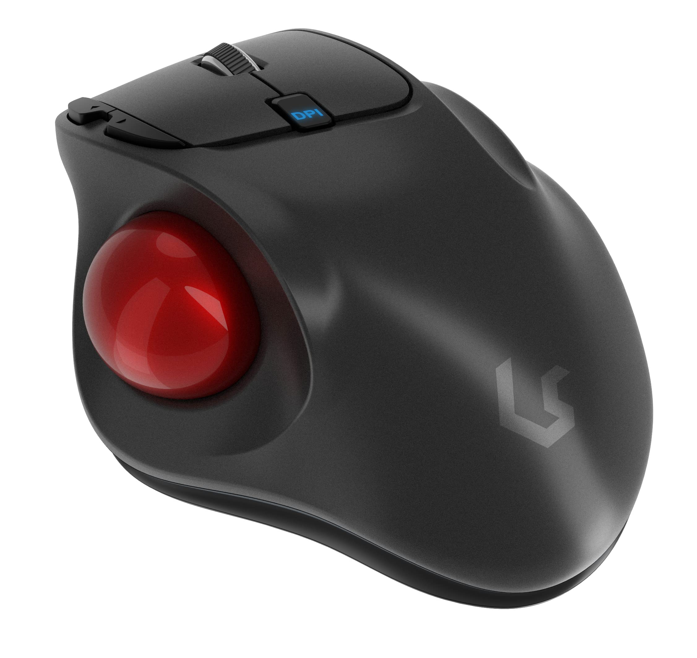 KeySonic Souris Trackball sans fil, Ergonomique, Contrôle précis & facile avec le pouce, Connexion USB 2.4 GHz, Pour Windows & Mac, KSM-6101RF-EGT