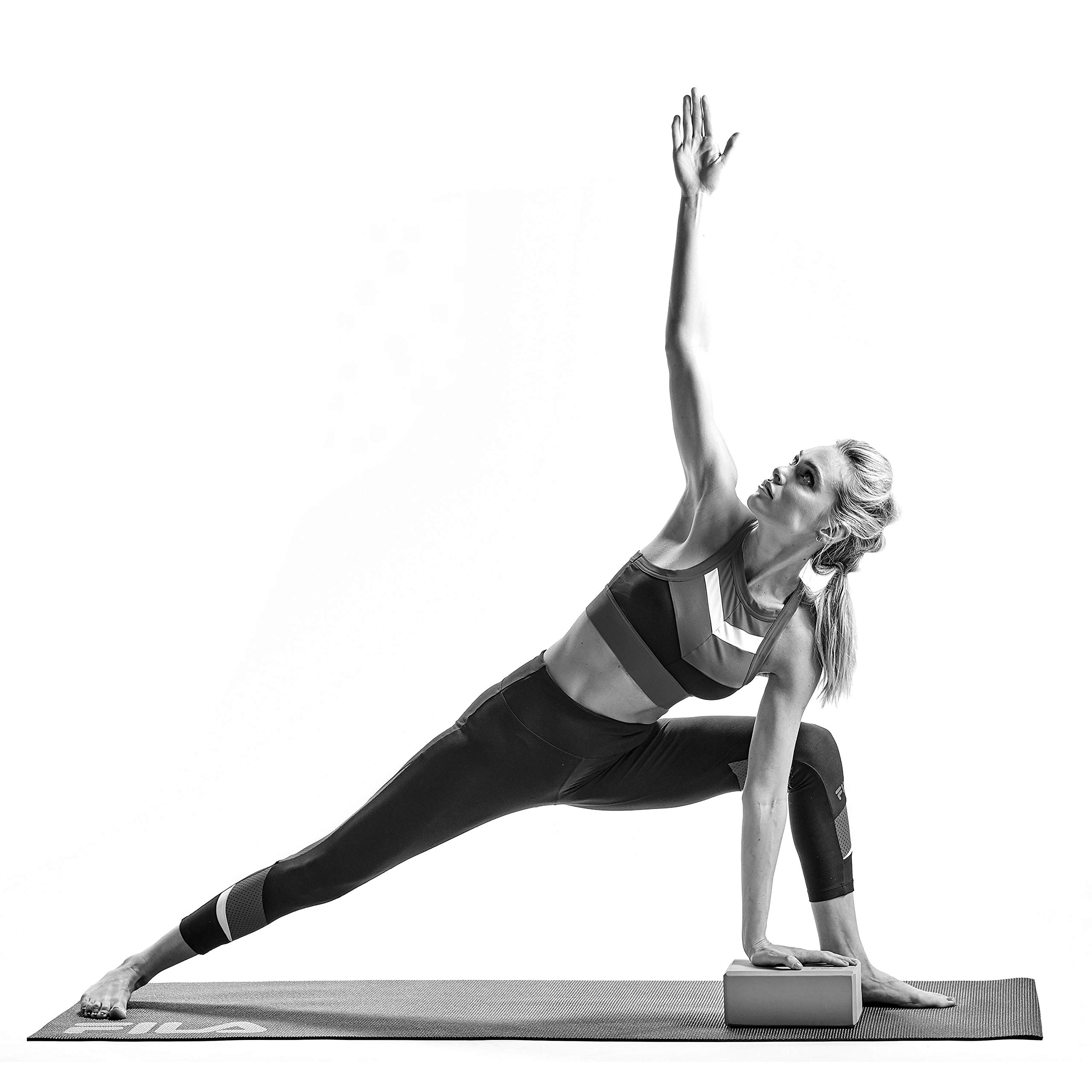 Fila Accessories Yoga-Block – Eva-Schaumstoff-Blöcke für Unterstützung, Balance und Stabilität | Yoga, Pilates, Barre, Stretching, Meditation (erhältlich in Mehreren Farben)