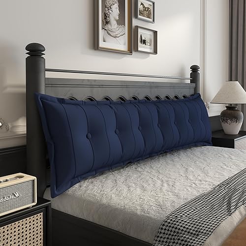 Johnear Almohada de terciopelo para respaldo y cabecero, cojín grande de terciopelo para sofá cama, respaldo de madera, soporte para