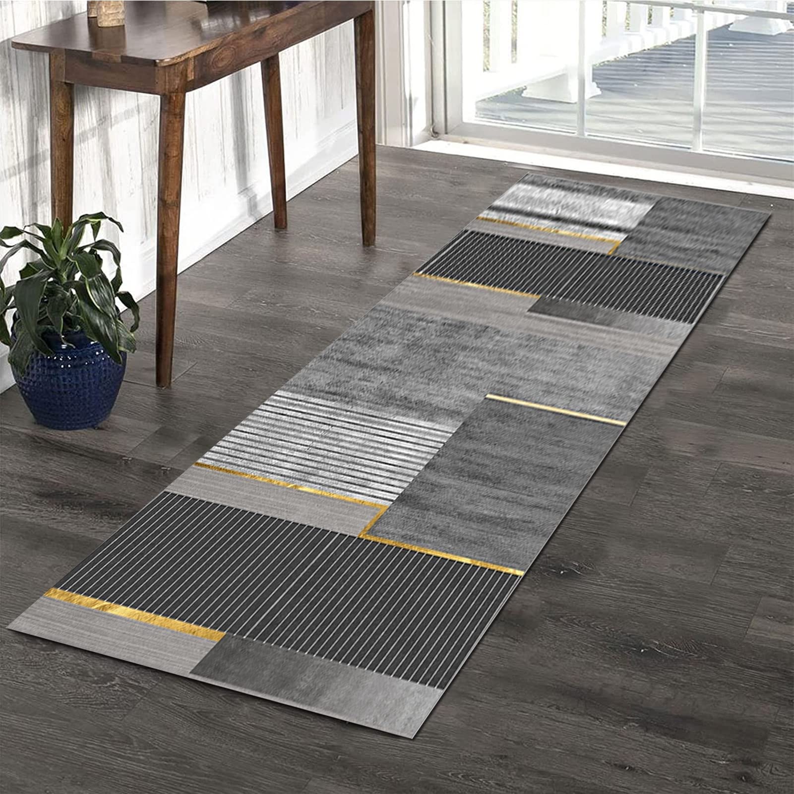 Runner per Moquette per corridoio/Scale/Cucina Domestica, Tappeto Lavabile in Lavatrice con Retro Antiscivolo Tappeti Stretti - Tappetini per Pavimenti Morbidi e durevoli (Size : 60x400cm)