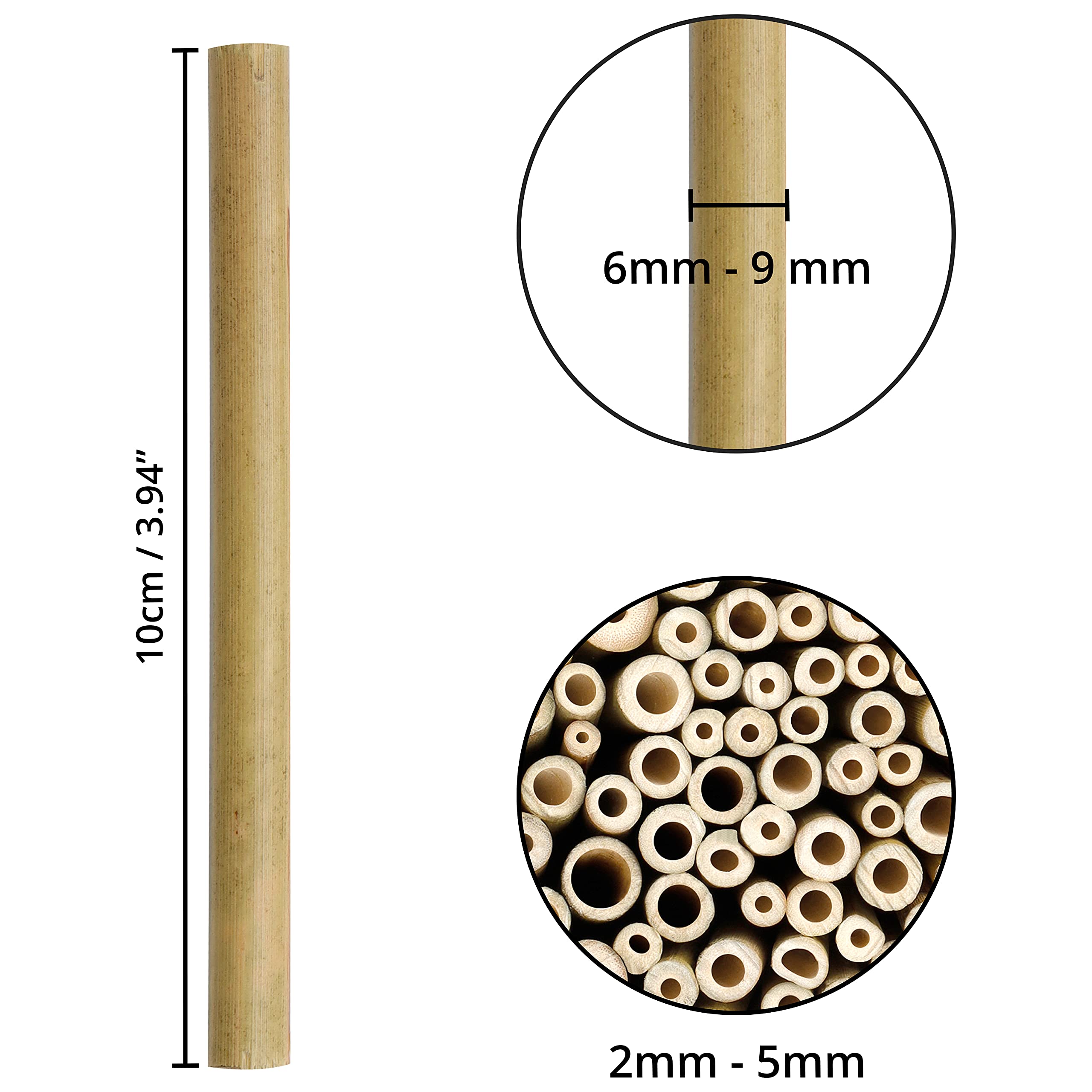100 Bastoncini Di Bambù Naturali Belle Vous - Per Giardinaggio Fai Da Te E Supporto Piante - Foto 2