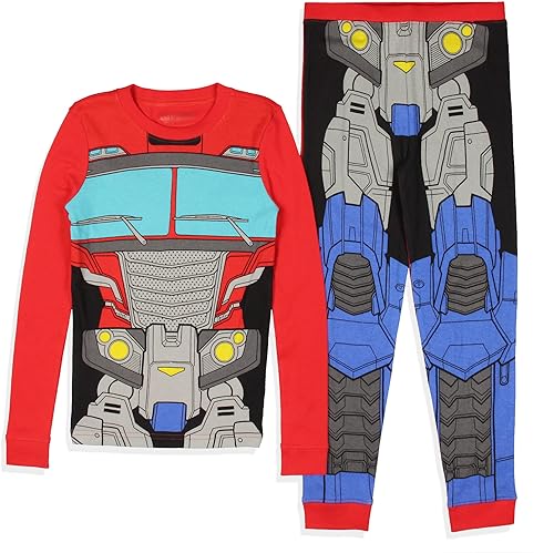 Vista 2 de INTIMO Boy's Pajama Set Sleepwear Classic Cartoon Character Tight Fit Long Sleeve Sleep Loungewear