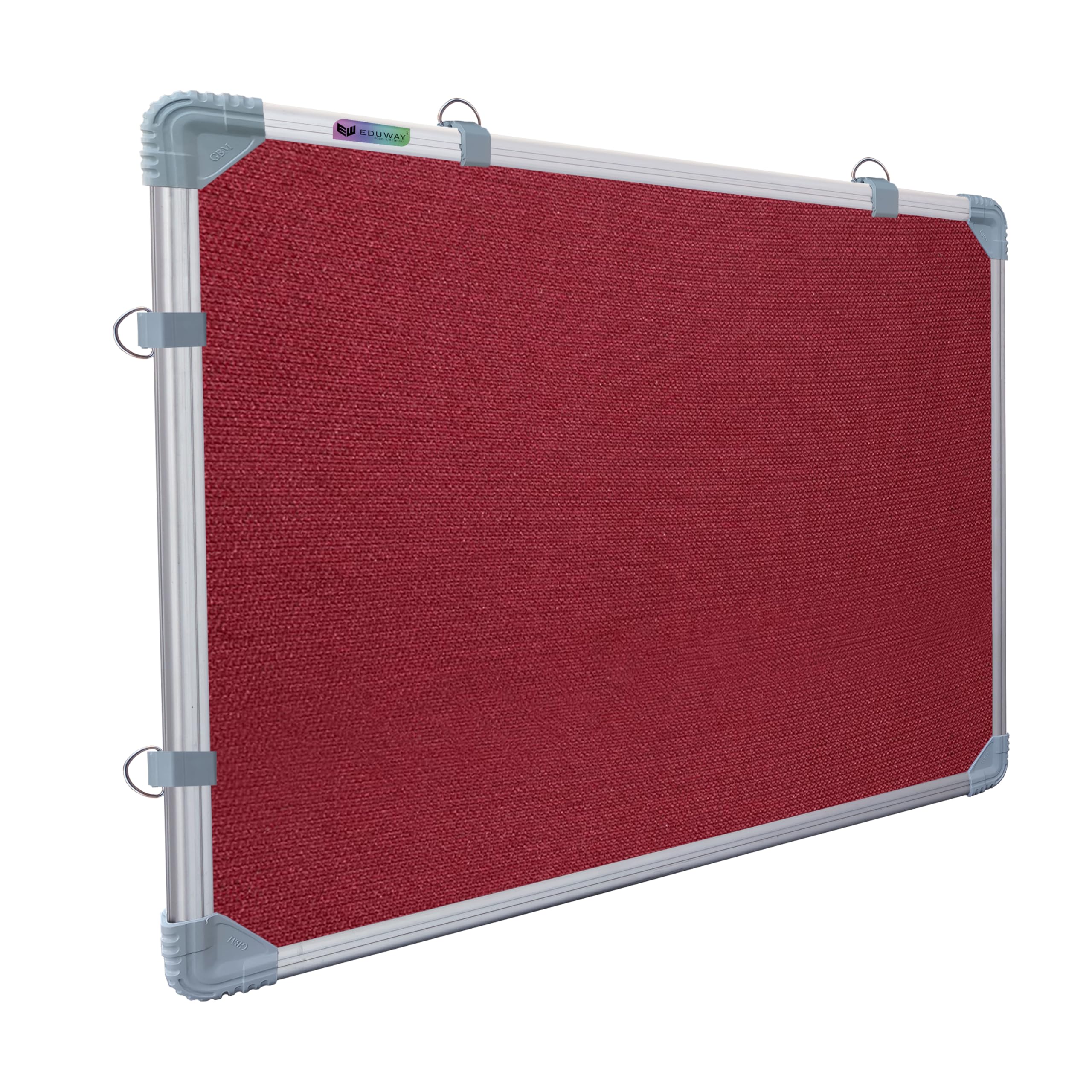 Eduway 2x3 Feet Notice Board/Pin Up Board/Bulletin Board/Display Board/Soft Board with High Resilience Foam Fabric for School, Office, Home with (20 Push-Up Pins), (Maroon- 89x59 Cms)'-image-12