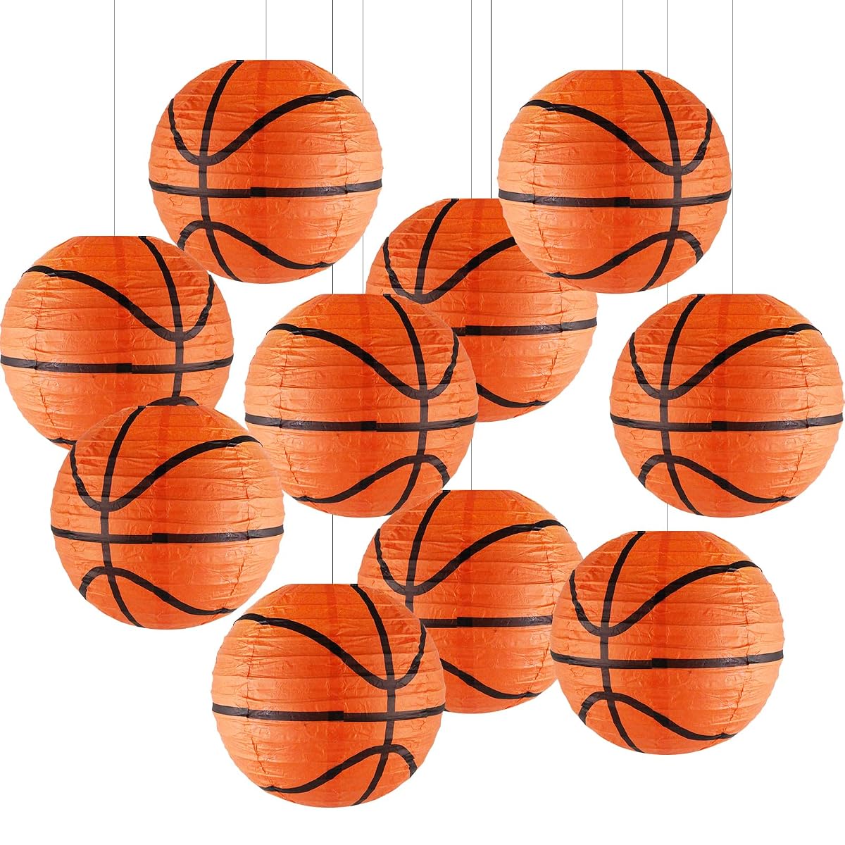 Yunxuan Baseball Party Decorations White Hanging Paper Lanterns For Sports