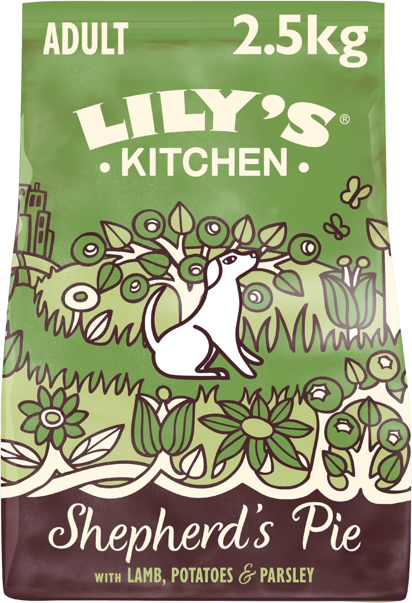 Lily’s Kitchen Made with Natural Ingredients Adult Dry Dog Food Shepherd’s Pie Balanced Recipe 2.5kg Bag