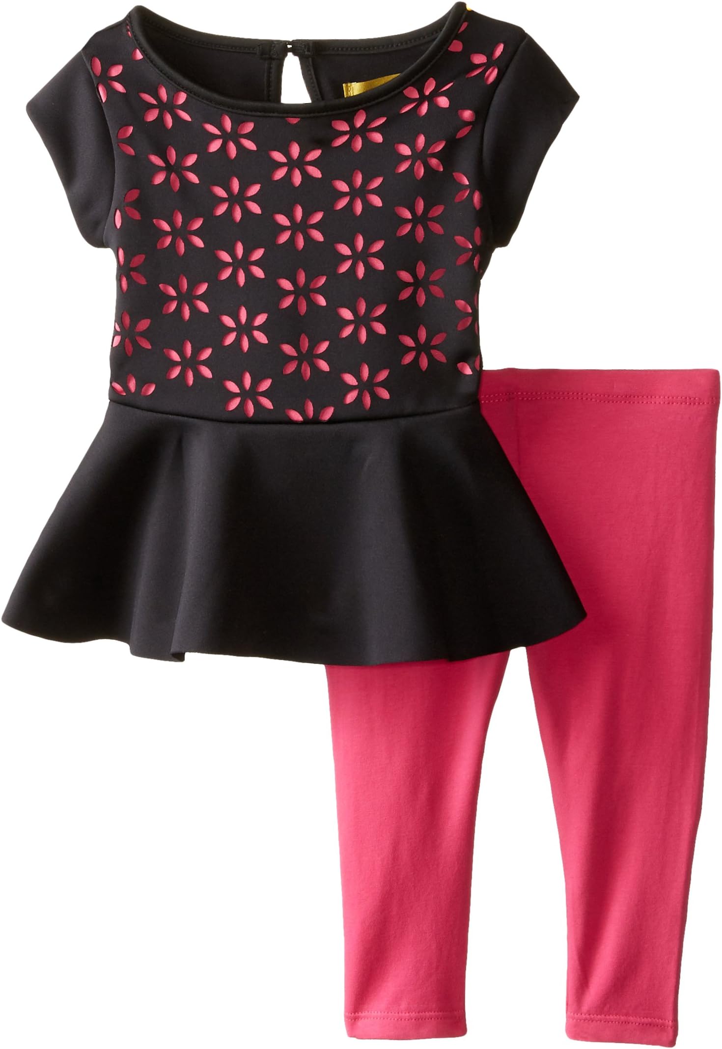 Nicole Miller Baby Girls Laser Cut Neoprene Tunic Legging Set