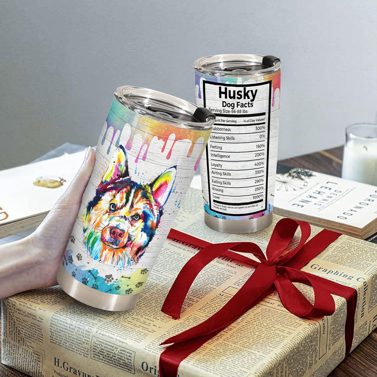 Gifts for Husky Lovers – 20oz Stainless Steel Tumbler Cup Mug, Funny and Unique Gift for Husky Dog Owners, Perfect for Christmas, Xmas, Birthday, and Anniversary Celebrations - Image 6