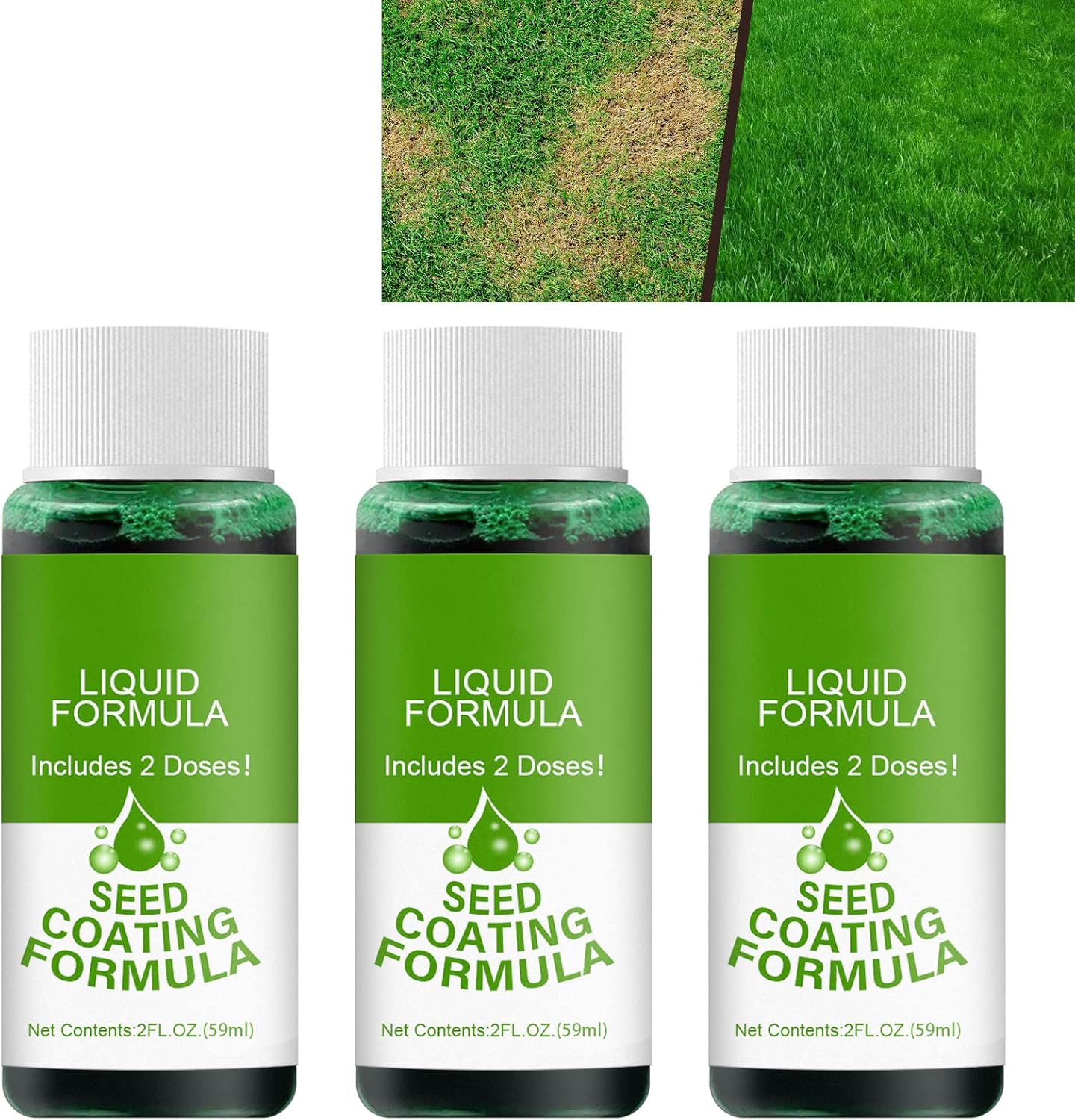 MQSHUHENMY Green Grass Lawn Spray, Spray Grass Seeds for