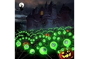 Solar-Powered Halloween Outdoor Eyeball Lights Swaying Path Lights