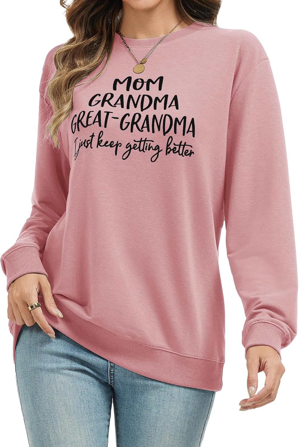 Womens Great Grandma Sweatshirt Crewneck Casual Pullover Loose Comfy Grandma Gifts Shirts Top - Image 6