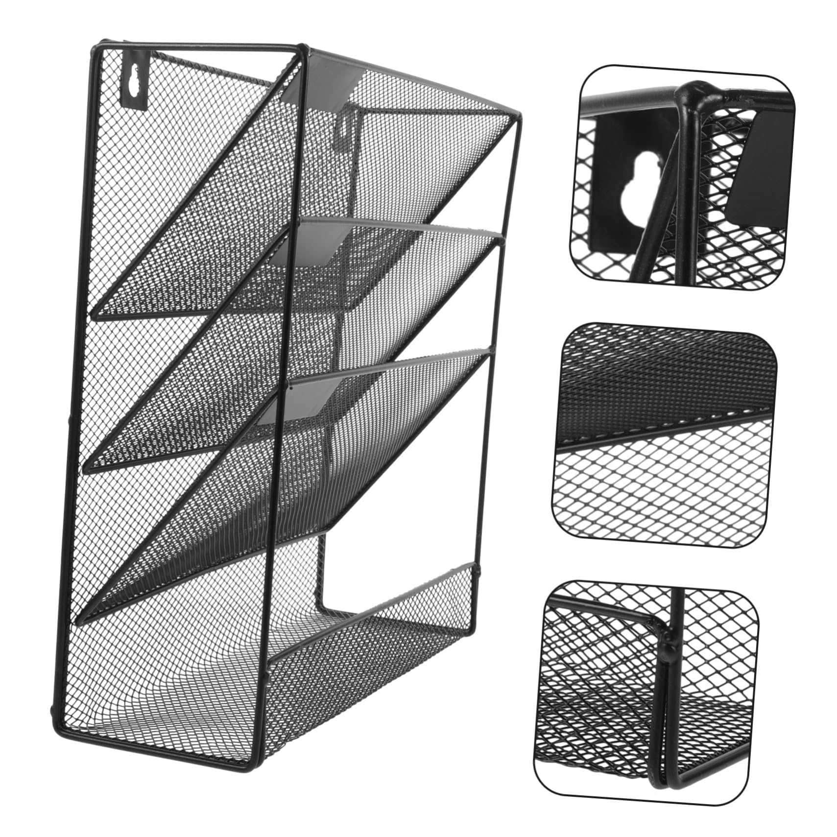 Mehrzweck Wand Aktenhalter 4-lagig Aus Metall Wandmontierter Dokumentenständer Für Büro Platzsparender Organizer Für Zeitschriften Und Ordner