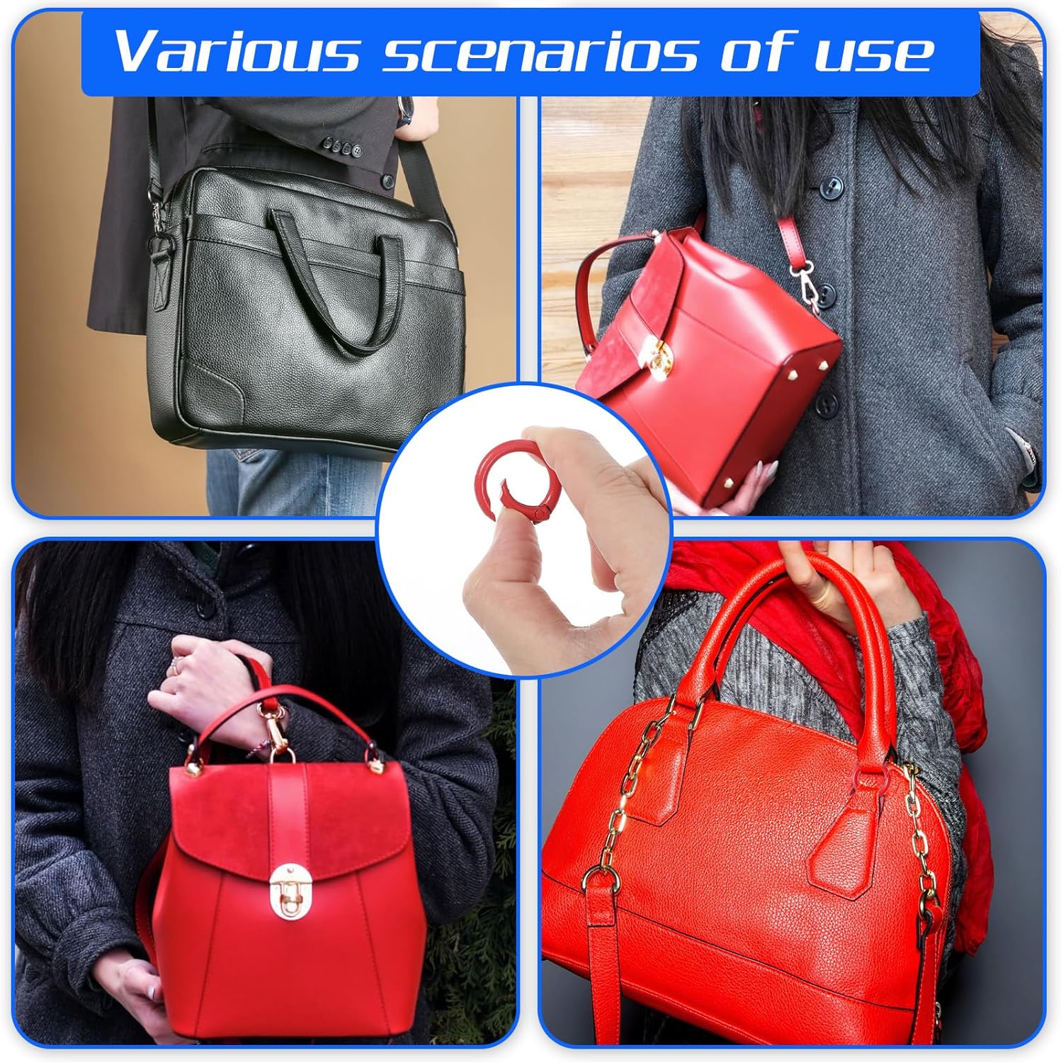 27PCS Round Carabiner 23mm Small Circle Carabiner Mini Spring O Ring Carabiners Clips for DIY Keychain Bag Charm Handbag Purse - Image 7