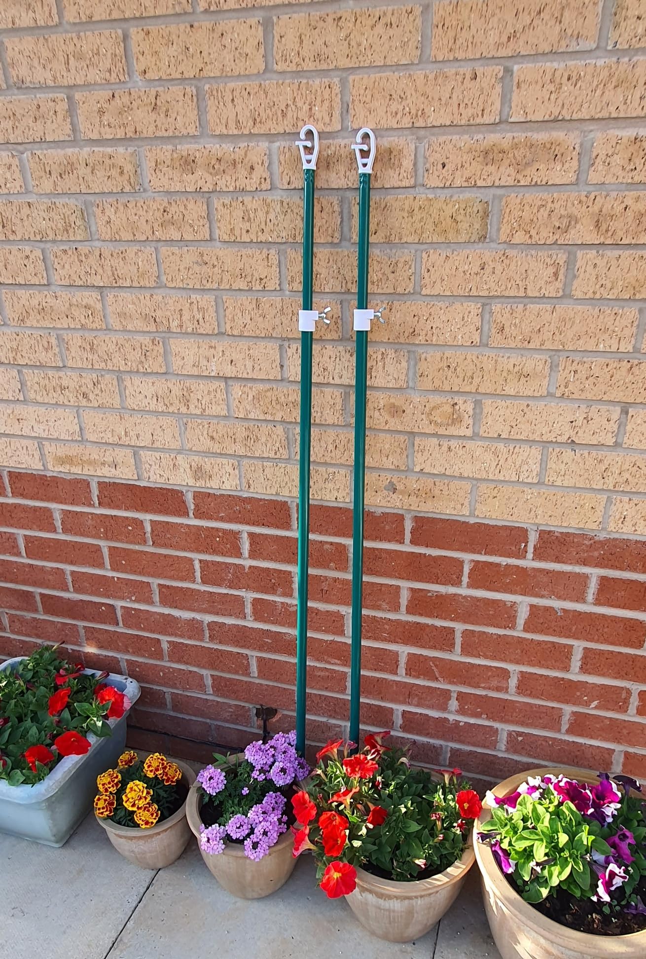 Prop Butterfly lock Metal Galvanised Outdoor Indoor Airer Rope String Garden Washing Line Cloths Laundry Support pole Extendable from 1.5 to 2.2m Telescopic strong (2pk Butterfly Lock) - Image 3