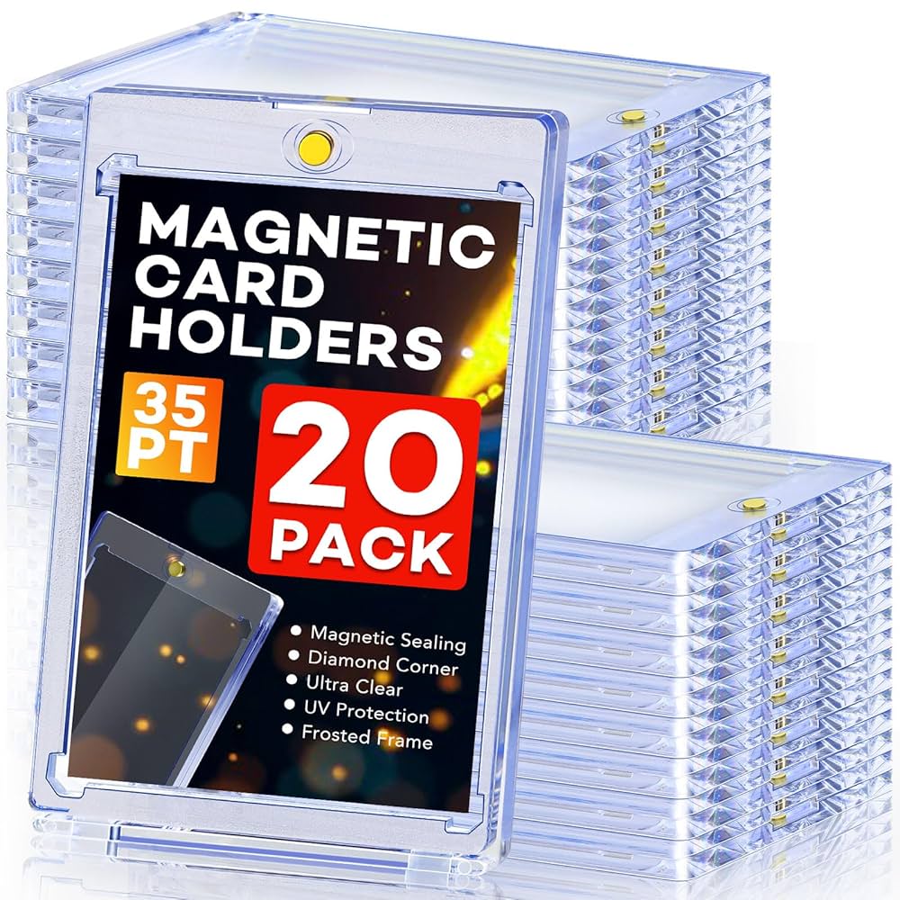 Amazon.com: 20ct Magnetic Card Holders, 35pt One Touch Card Amazon.com: 20ct Magnetic Card Holders, 35pt One Touch Card