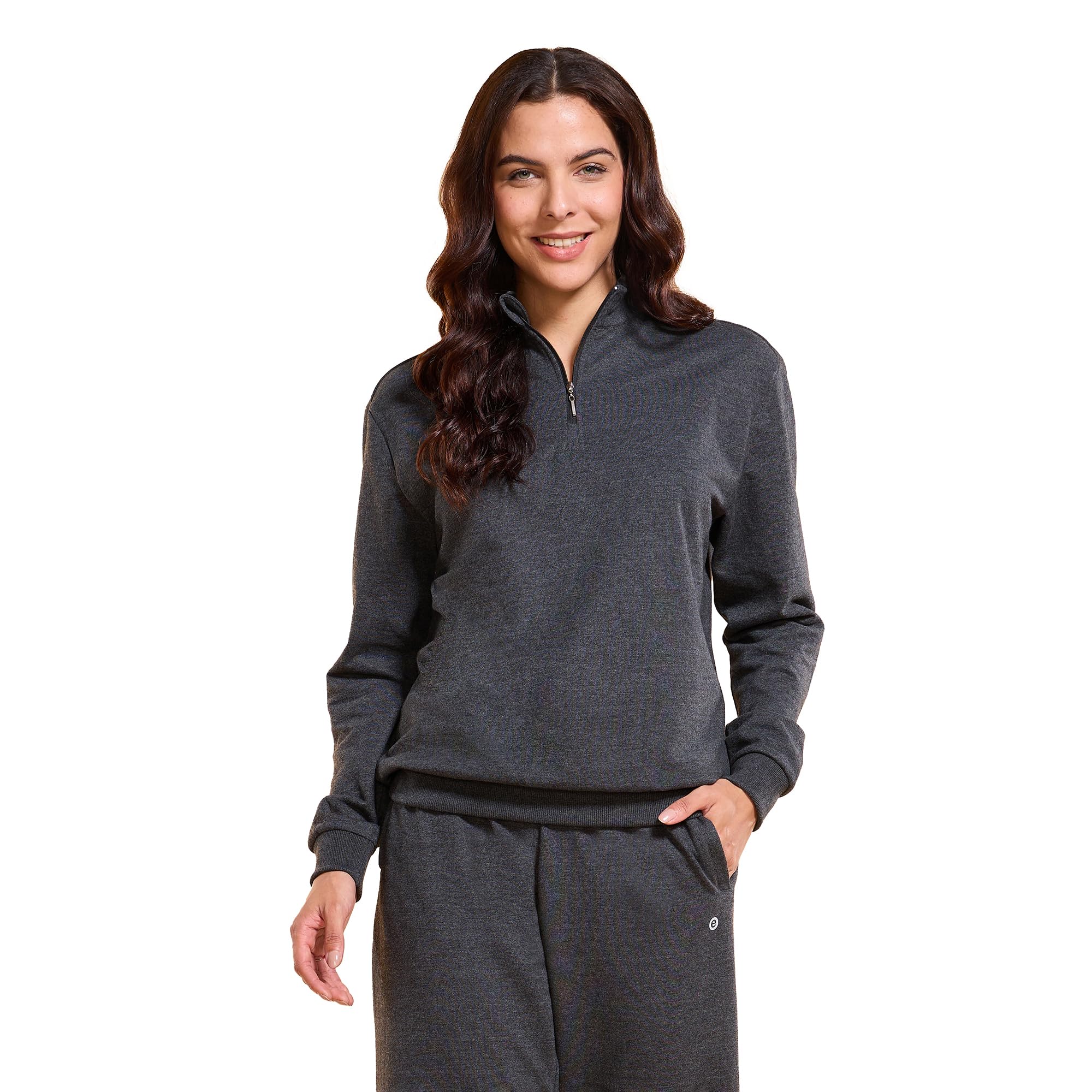 enamor Women's Cotton Blend High Neck Sweatshirt-picture-14