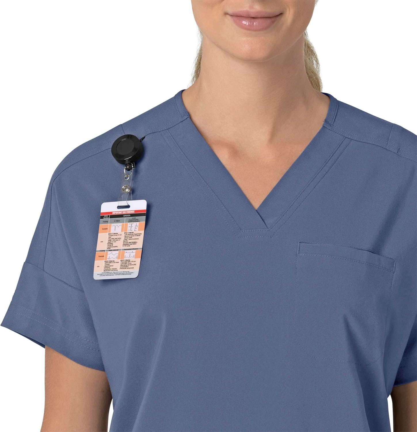 Carhartt Force Cross-Flex Women's Oversized V-Neck Scrub Top - Riverside, M - Image 5