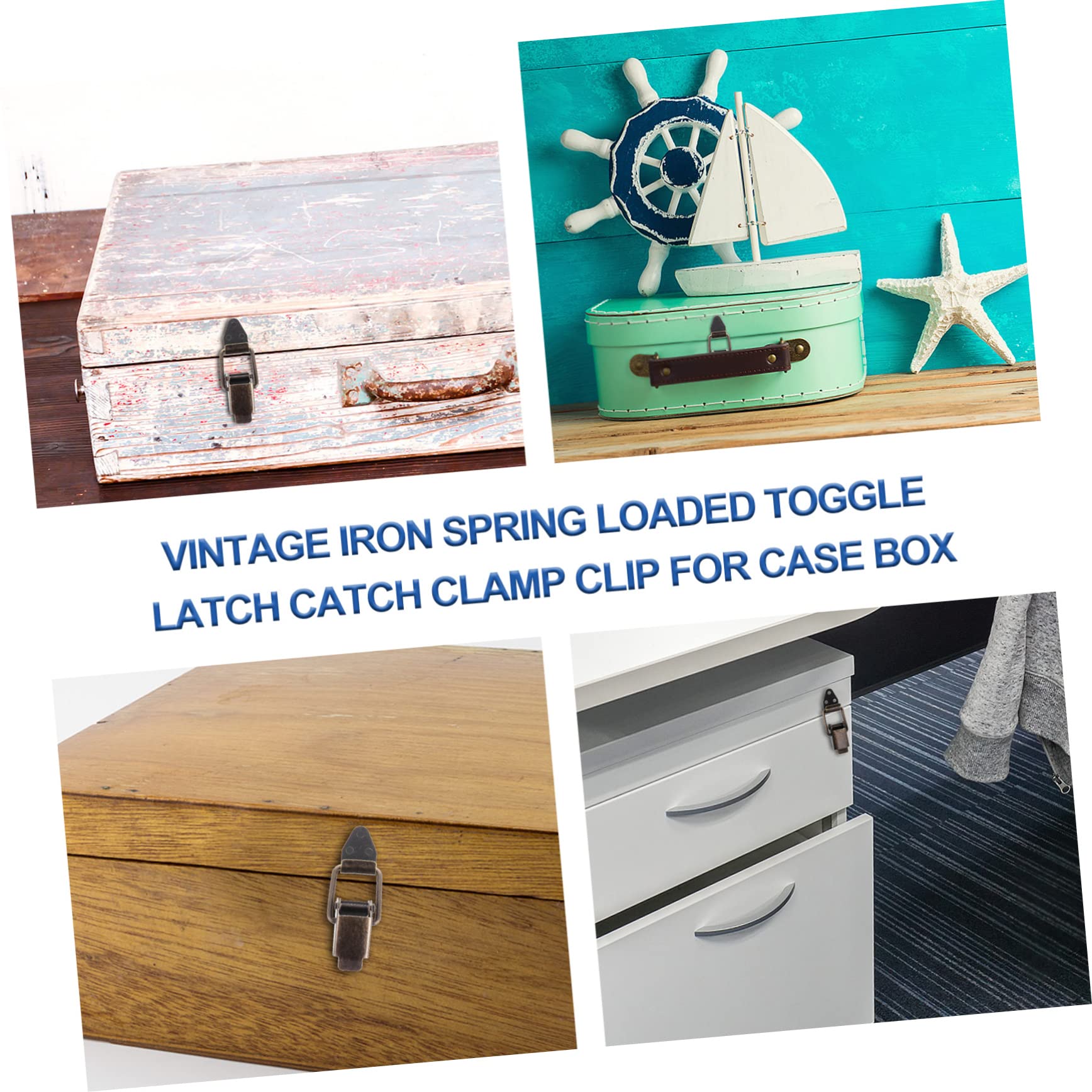 Lot De 10 Loquets De Coffre : Loquet à Bascule En Fer Pour Boîtes à