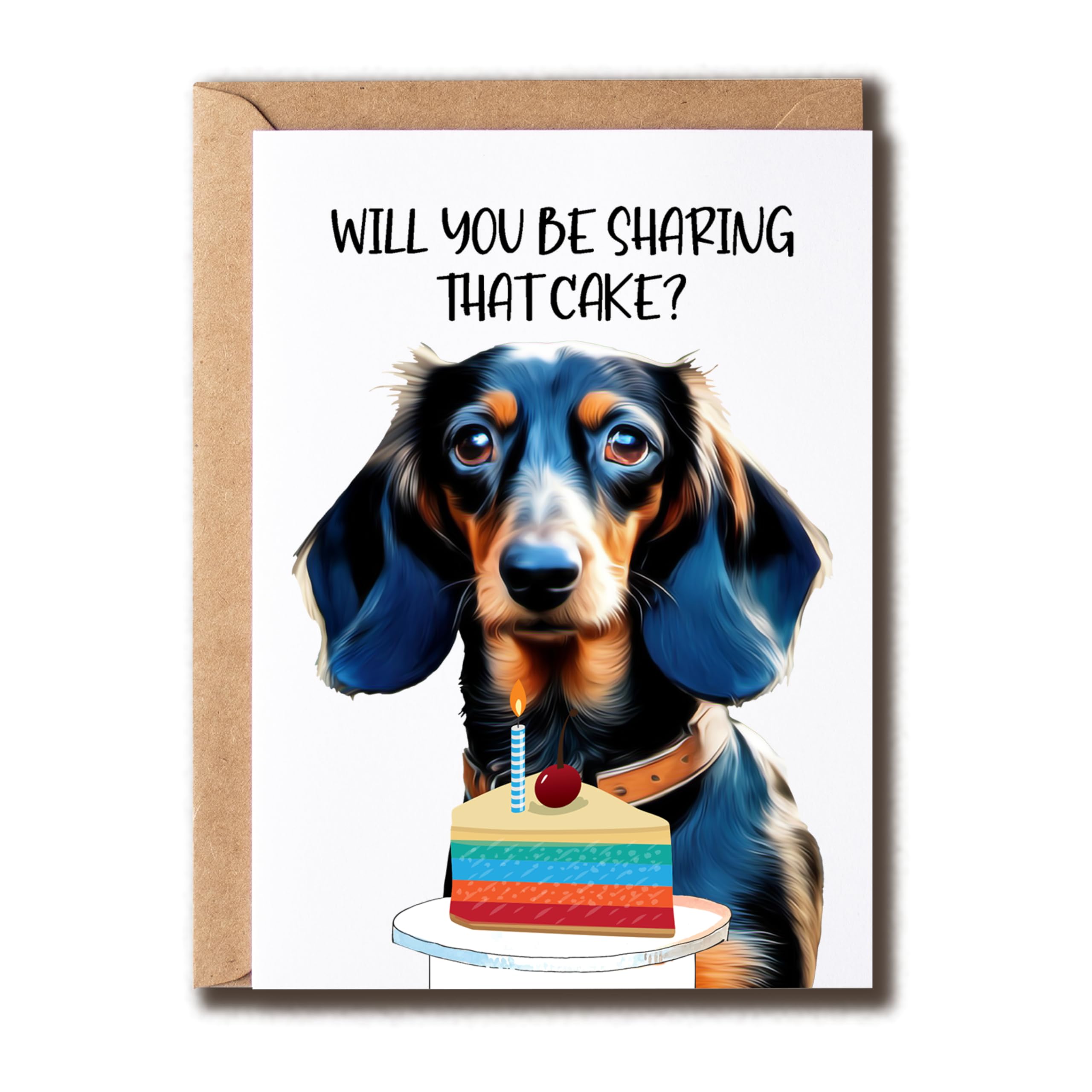Dachshund Dog Birthday Card - Humorous Greeting Card - Dachshund Dog Anniversary Card - Funny Dog Card - Card For Friend