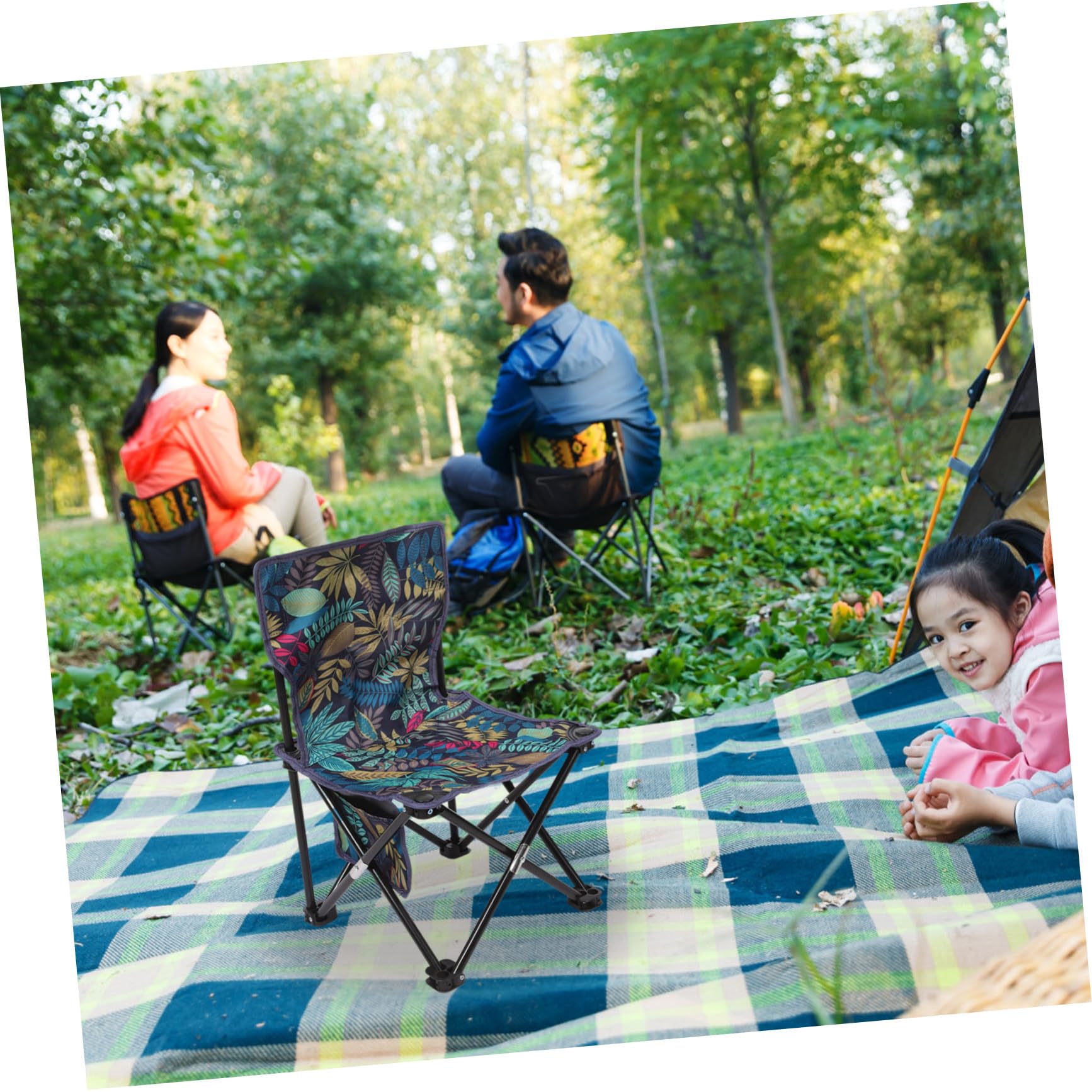 SUPVOX Chaise Pliante Camping Portable Légère avec Dossier Fauteuil Pliable pour Pique- et Randonnée Tabouret Compact pour Adultes