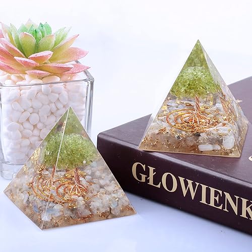 Miniatura 7 de Rockcloud Árbol de la vida Orgono generador de energía de la pirámide de cristal Reiki piedra de cristal para el hogar de la oficina, decoración
