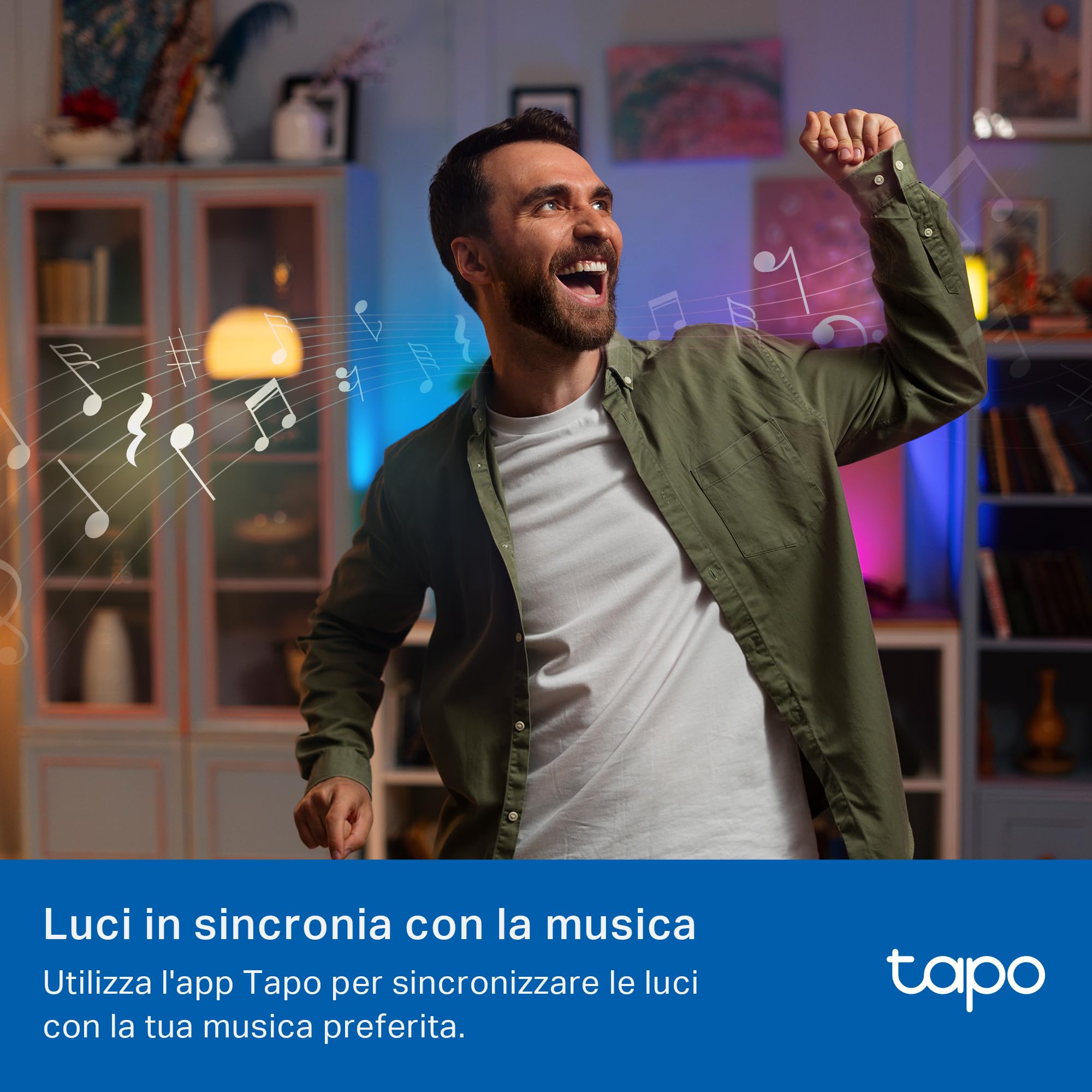 Tapo L430C Lampadina Alexa E14 Multicolore e Dimmerabile a Doppio Strato, 2500-6500K, Sync-to-Music,Illuminazione Automatica del Bioritmo, Programazione & Timer,Compatibile con Alexa e Google, 2 pezzi