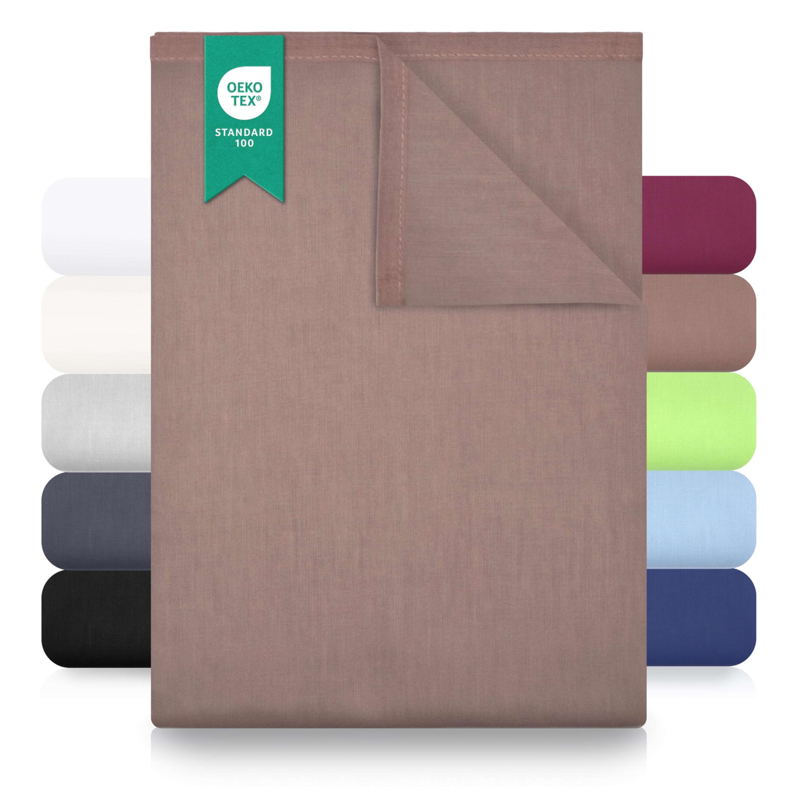 GREEN MARK Textilien Klassische Bettlaken – Flaches Laken aus 100% Baumwolle, ohne Gummi, hautfreundlich, pflegeleicht, bei hohen Temperaturen waschbar - Sand/Beige - 150x250 cm