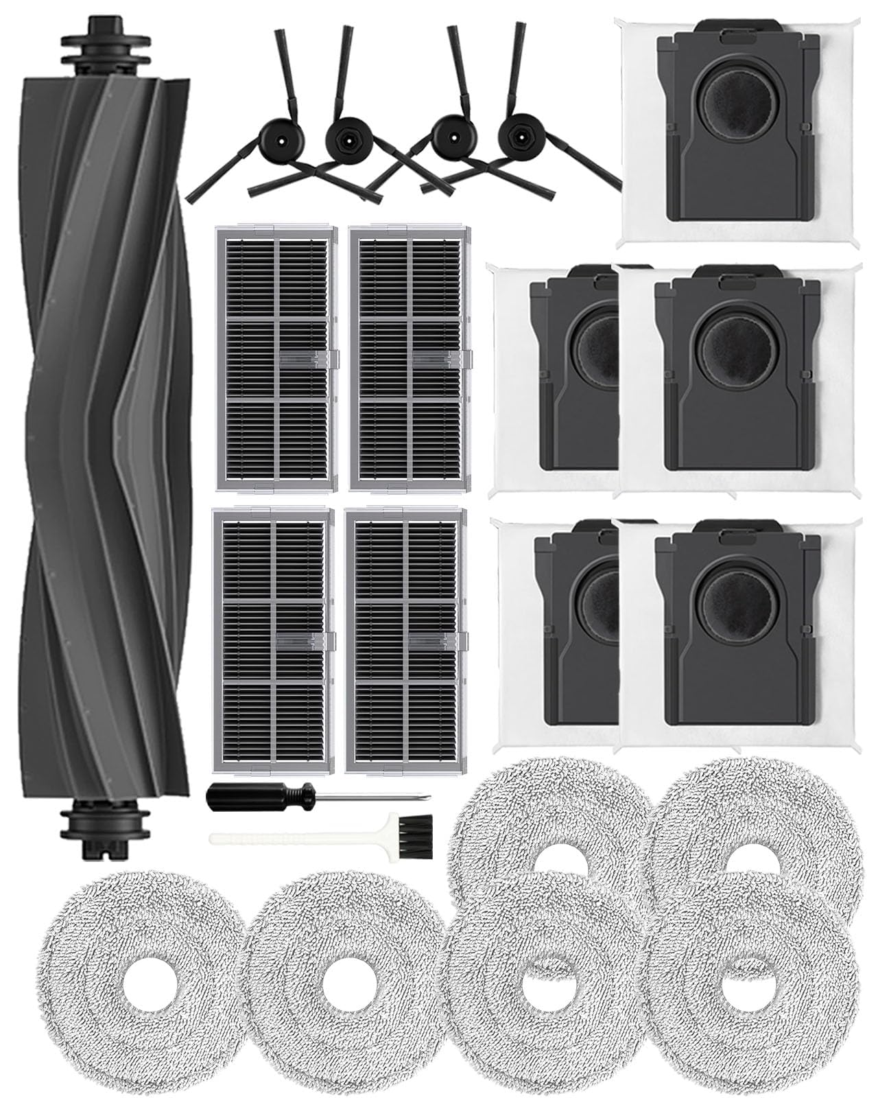 Accessori per Dreame L40 Ultra /X40 Master/L10s Ultra Gen 3/L50 Ultra AE,Mova P70 Pro Ultra/Mova P50 Pro Ultra/Mova P10 Pro Ultra,5 Sacchetti per la Polvere al Carbone Attivo