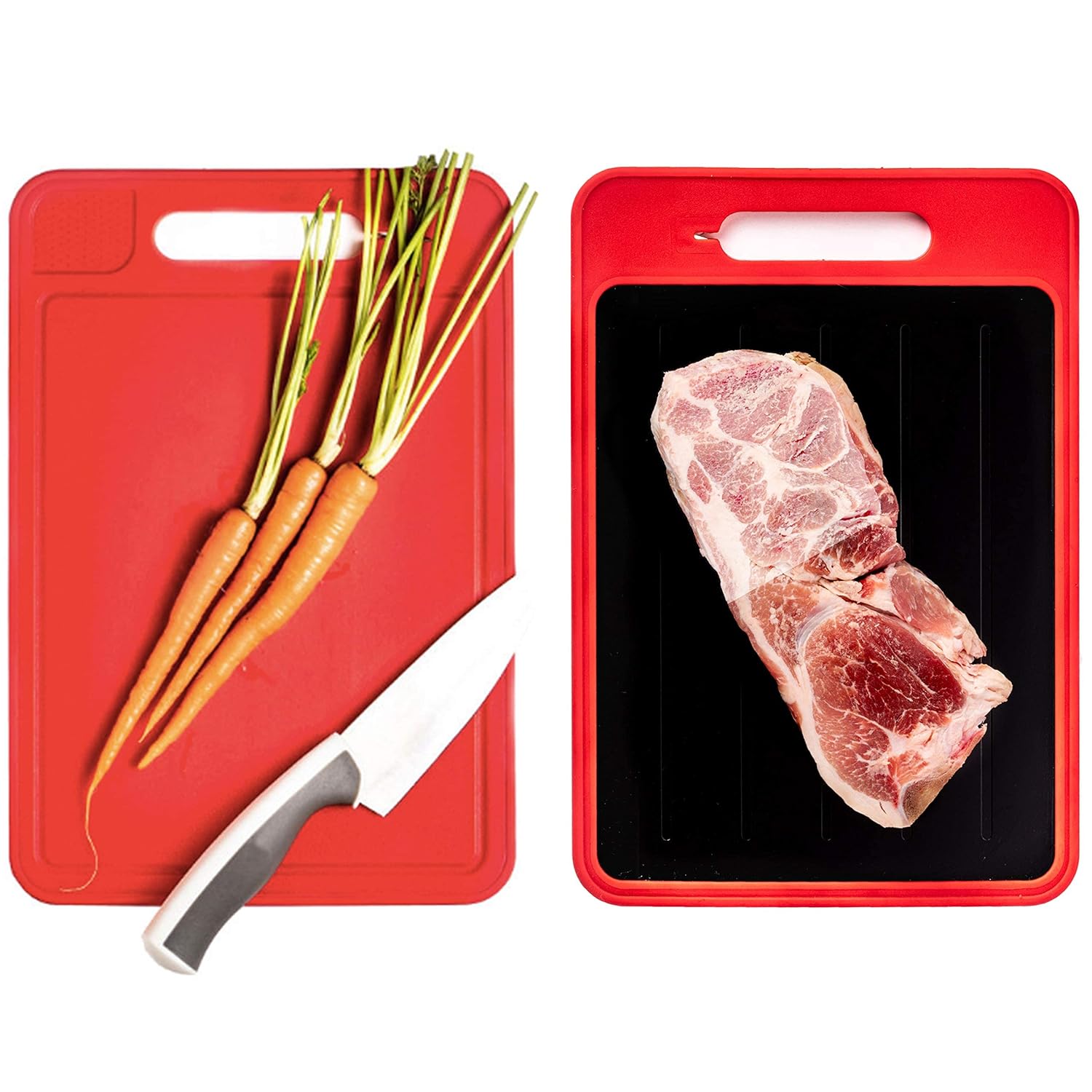 Buy ELIKAI 4in1 Cutting Board with Defrosting Tray, Knife Sharpener