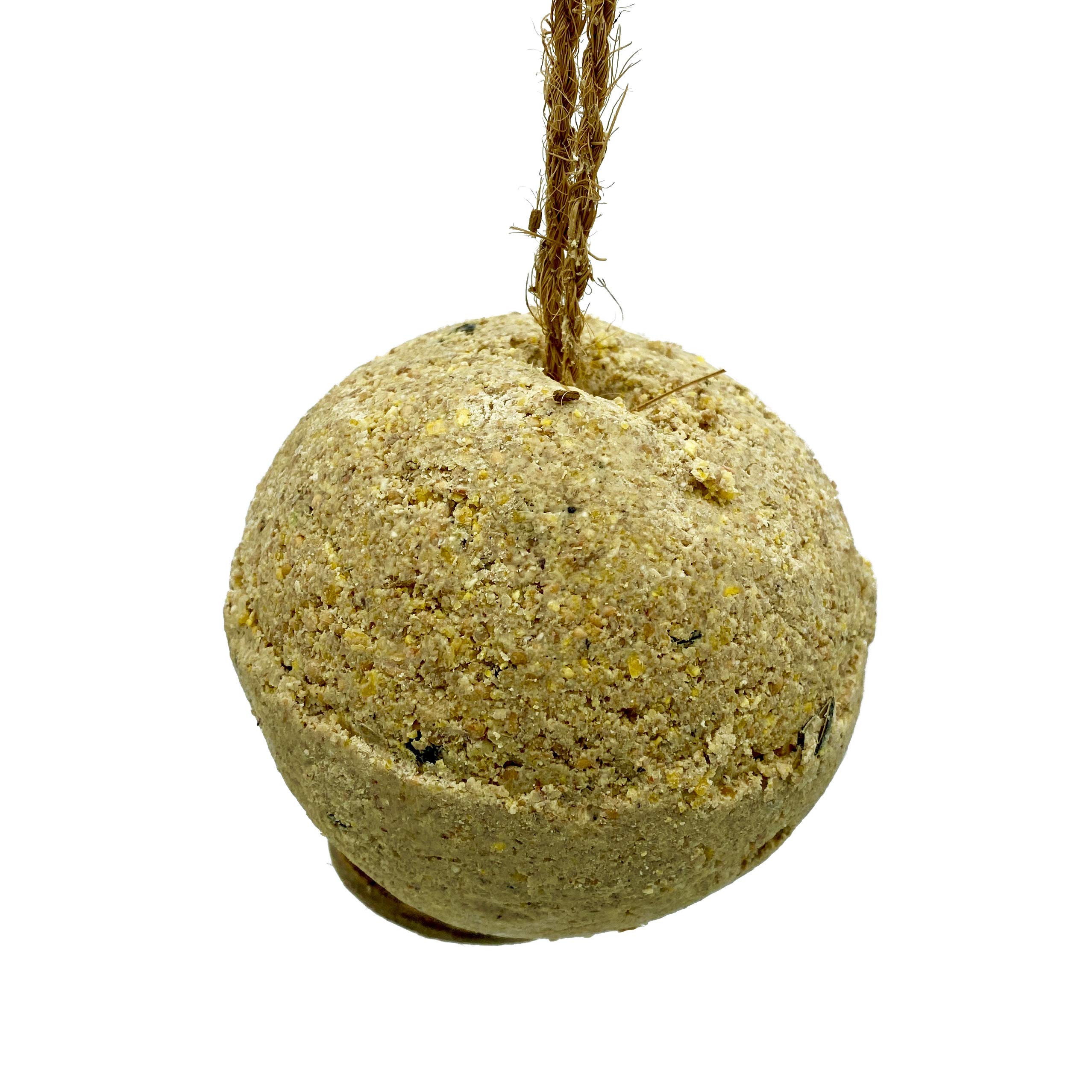 Suet Ball Large Suet Fat Ball - Bird Feed Ball Feeder - Scrumptious Seeds Flavour with Strong Jute String Hanger - Attracts a Variety of Feeding Bird to your Garden such as Finches, Robins & others