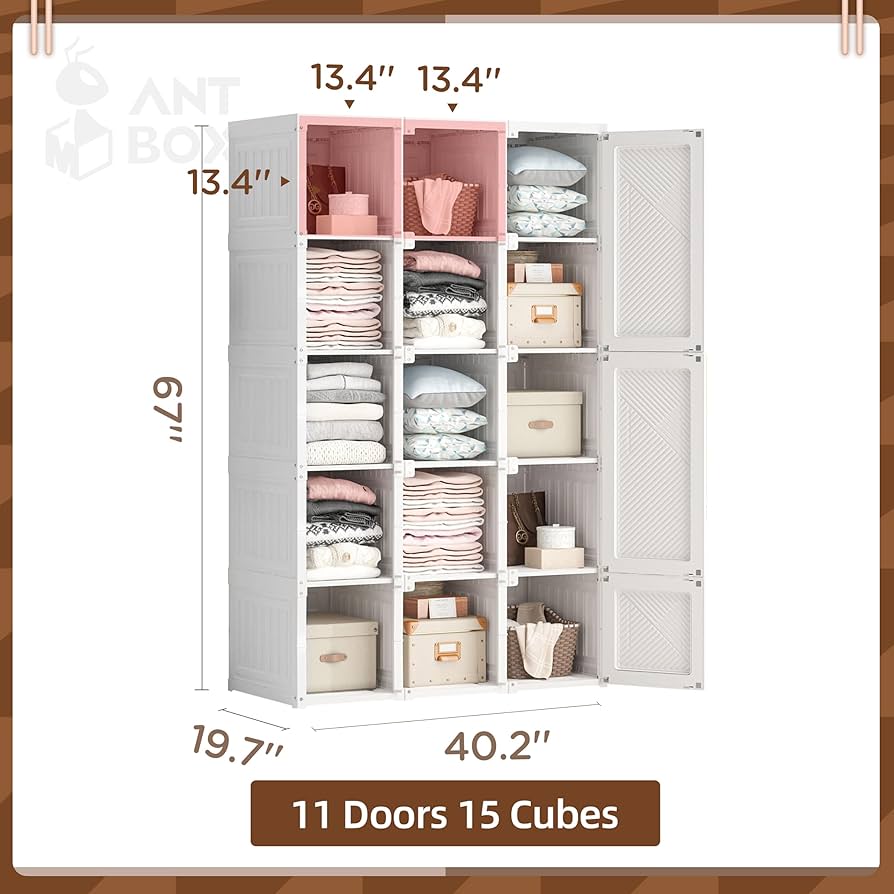 Amazon｜ANTBOX ポータブルワードローブクローゼット収納