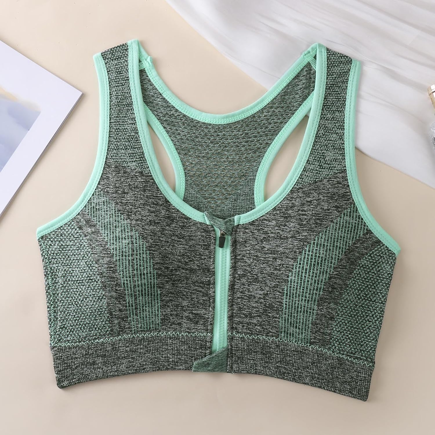 Womens Zip Front Closure Bra Wireless Support Comfort Full Coverage Sport Lifting Thin No Underwire Bralettes