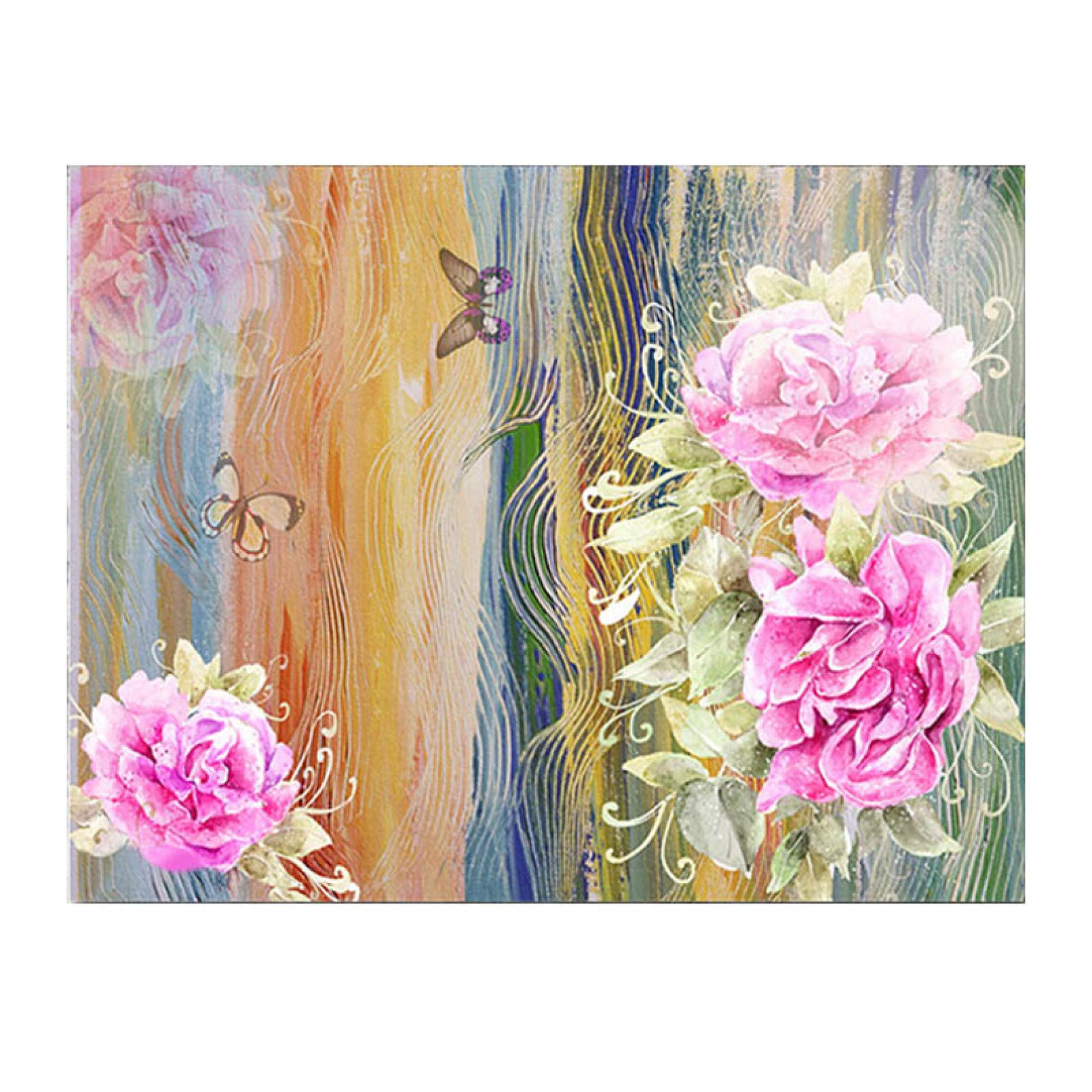 Peinture fleurs roses pour raviver un mur vide avec un art mural abstrait fait main