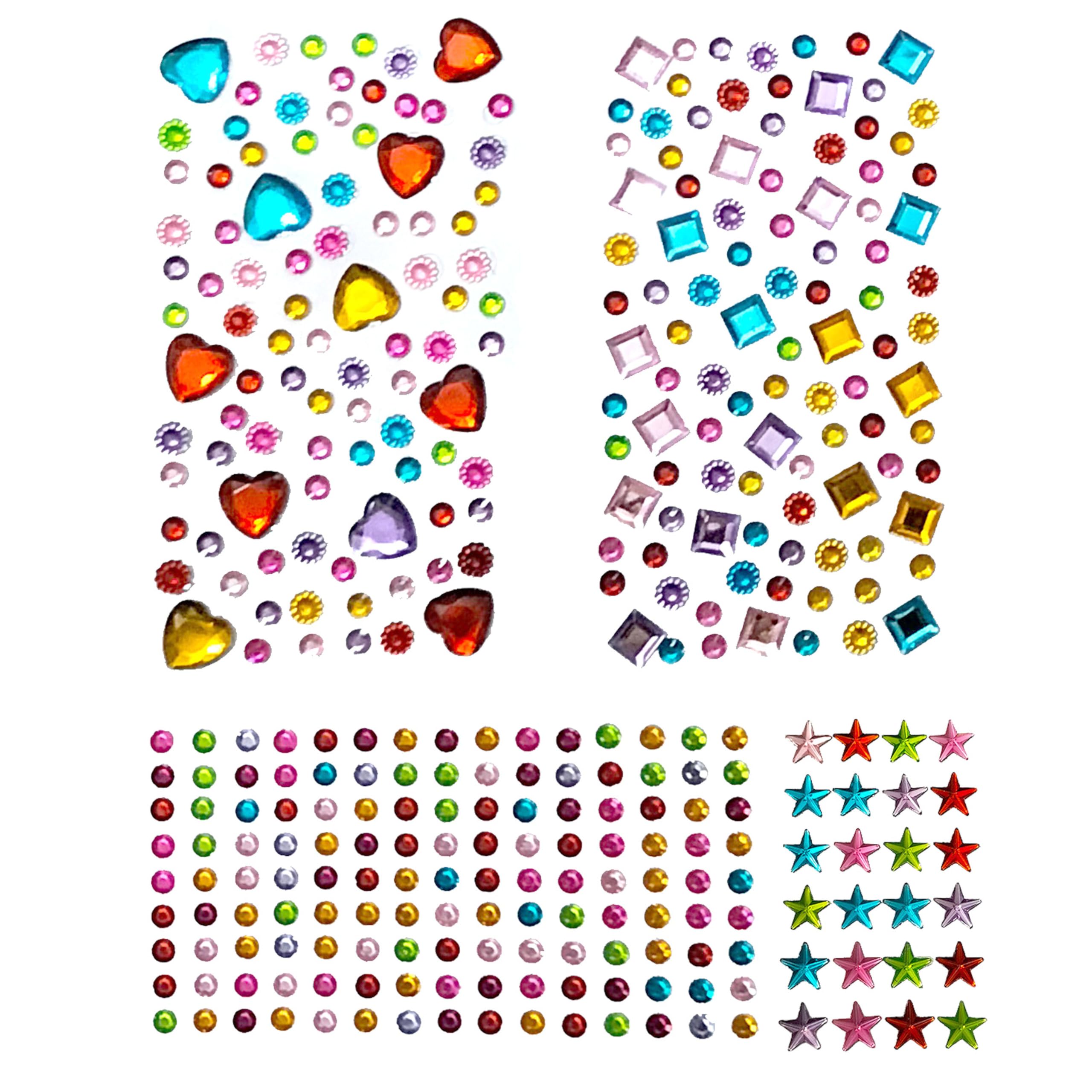 Stone Stickers for Arts and Crafts | Nail Art Stickers for Girls | Circle Shape | Star Shape | Heart Shape | Square Shape | Pack of 4 | Total 349 Stones (B0CJVG98KF) Amazon Price History, Amazon Price Tracker