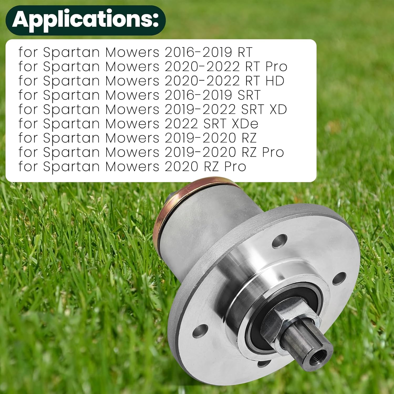 437-0005-00 Heavy Duty Spindle for 54" 61" 72" Decks Compatible with Spartan RT RZ SRT Pro HD XD XDe Replace # 437-0005-00