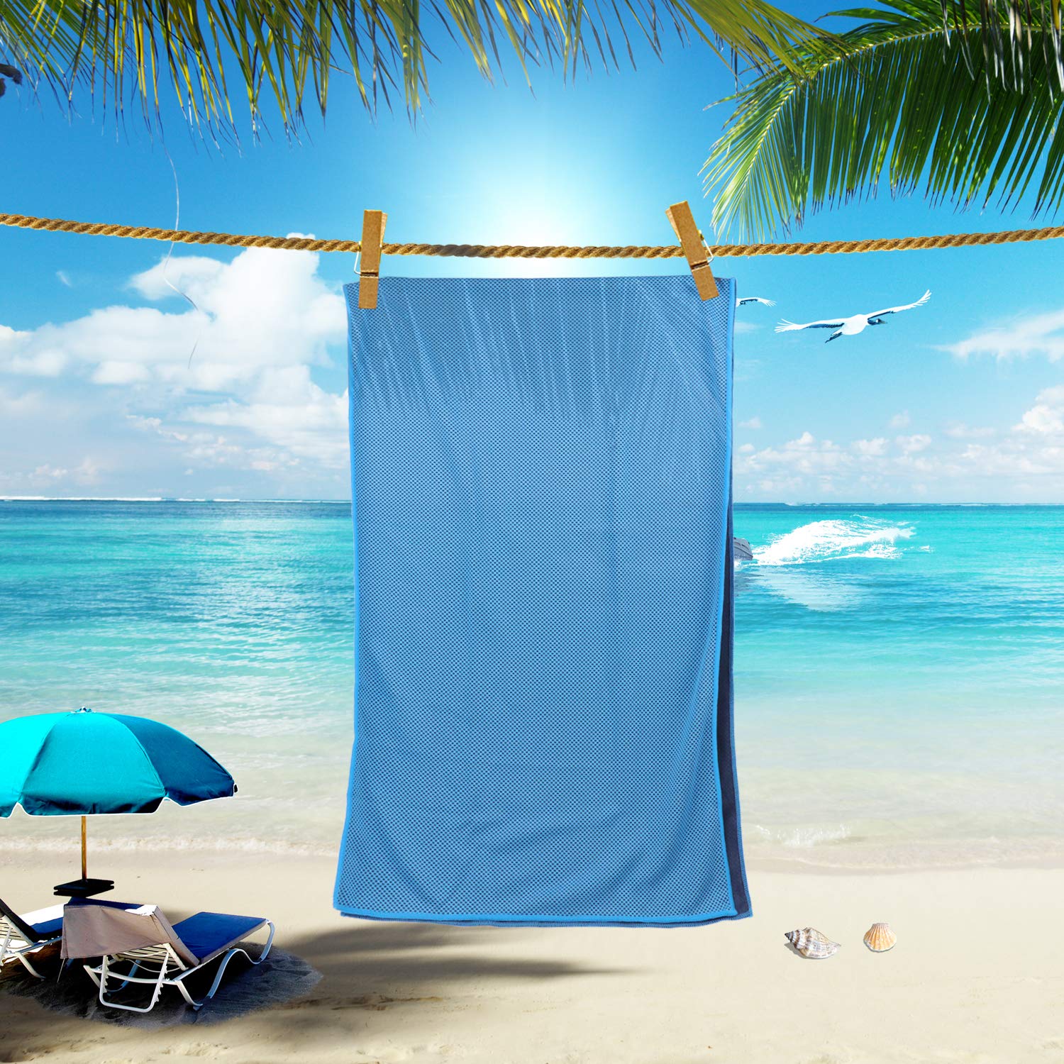 Serviette Rafraîchissante Pour Le Cou – 100x30 Cm – Microfibre Bambou – Sport, Voyage, Yoga - 12