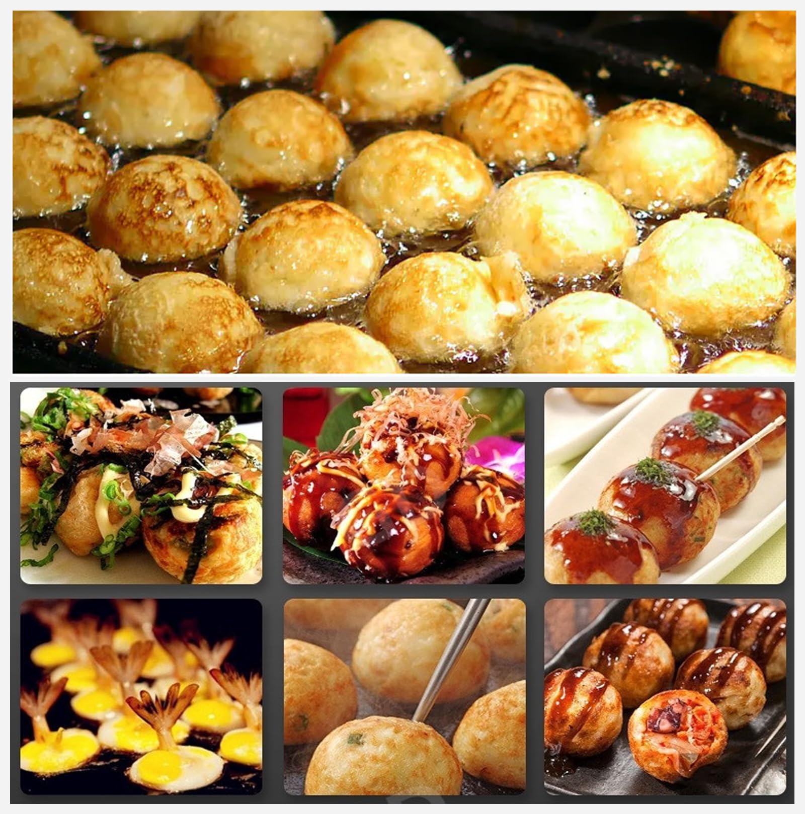 Takoyaki Maker 28 Holes Commercial Octopus Ball Maker with Non Stick Pan Japanese Takoyaki Machine