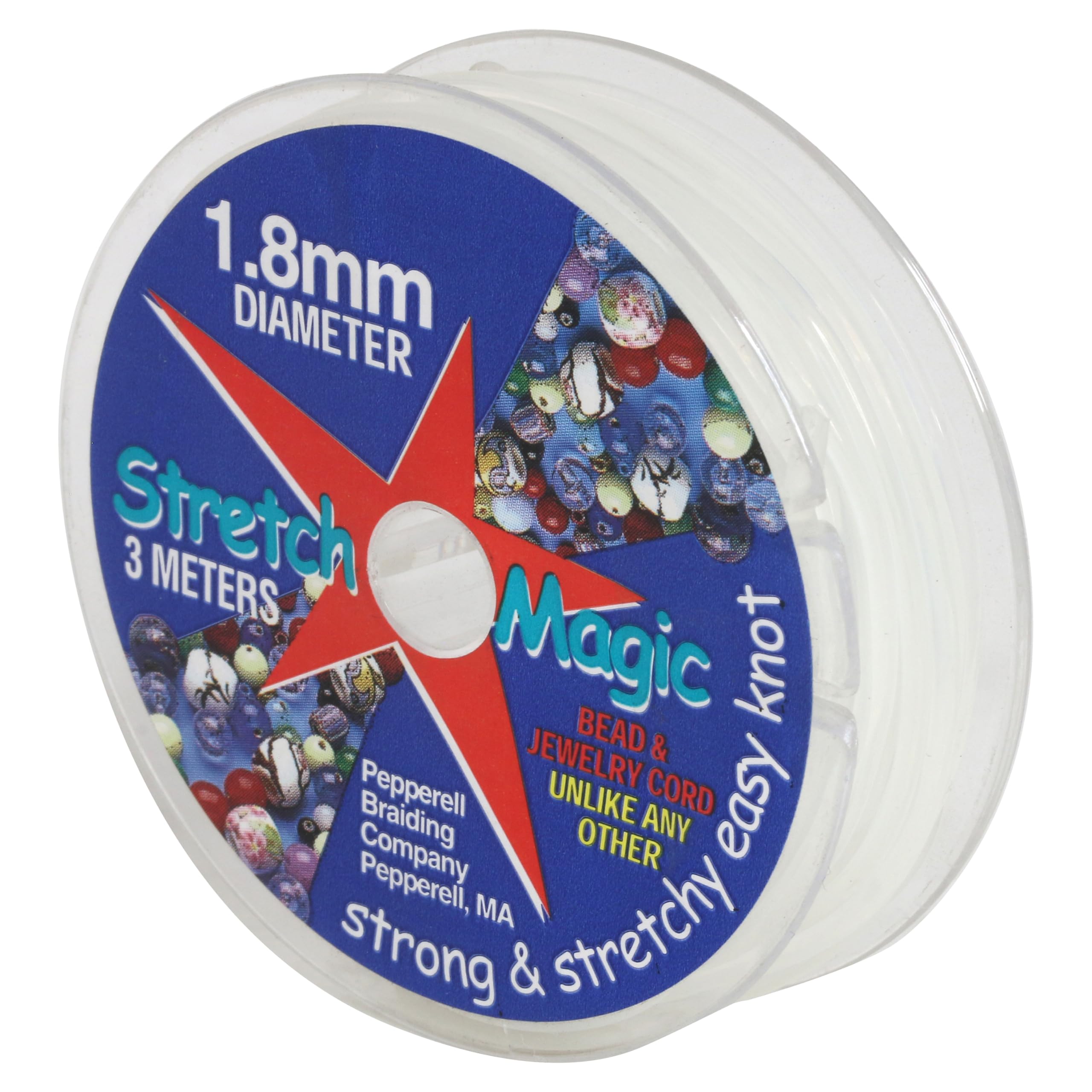 Stretch Magic Clear Elastic Beading Cord – Color, 1.8Mm In Diameter, 3-Meter (9.8 Ft) - Easy To Knot, Strong & Stretchy String For Making Beaded Jewelry