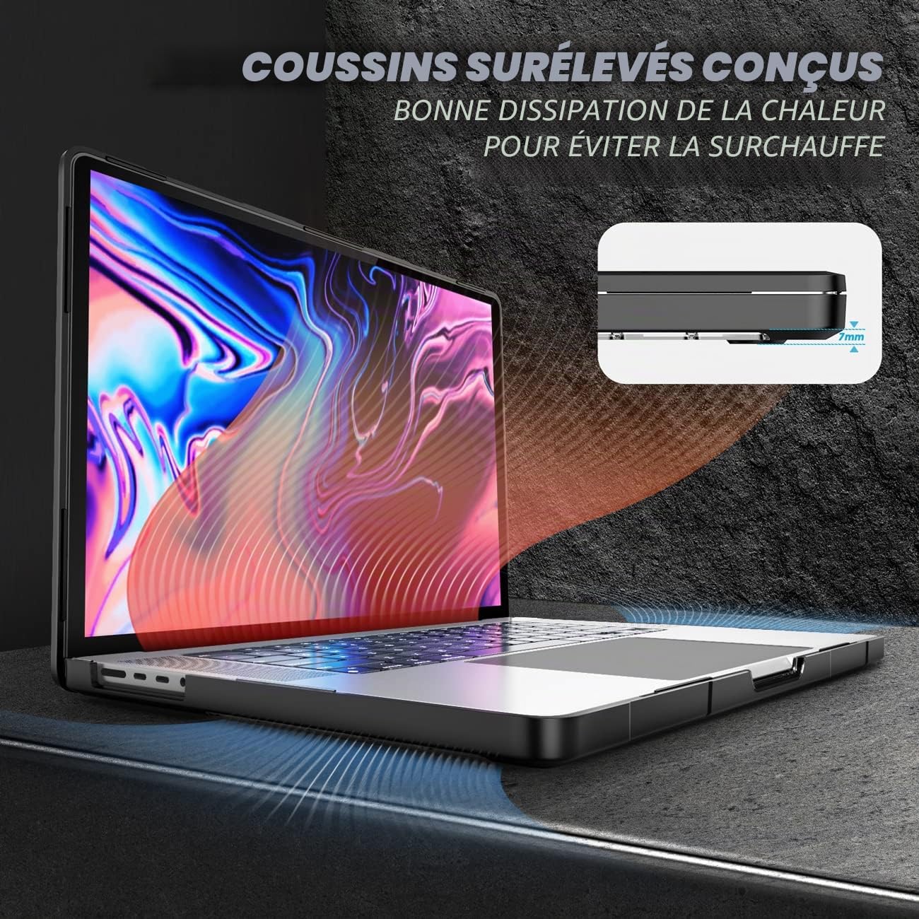 SUPCASE Coque pour MacBook Pro 16 Pouces (2026-2021), M5/M4/M3/M2/M1 Pro/Max A3403 A3186 A2991 A2780 A2485 Étui Fine Protection Rigide Robuste Anti-Rayure Antichoc pour MacBook Pro 16", Noir