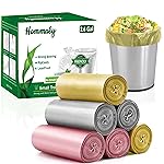 Hommaly 2.6 Gallon 240 pcs Small Multi Trash Bags Strong Pink Gray Gold Garbage Bags, Bathroom Trash Can Bin Liners Unscented, Mini Plastic Bag for Office, Waste Basket Liner Fit 10 Liter, 2-2.6 Gal