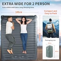 Origem 14 cm Önfelfújó Camping Matrac 2 Személyes Ultralight Hálózsák Lábpumpával 3