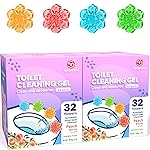 Simple Life Toilet Gel Stamp - Fresh Flower Scent, Anti-Limescale Toilet Cleaner Gel, Deodorizing & Long-Lasting Freshness, 64 Stamps, Variety Pack