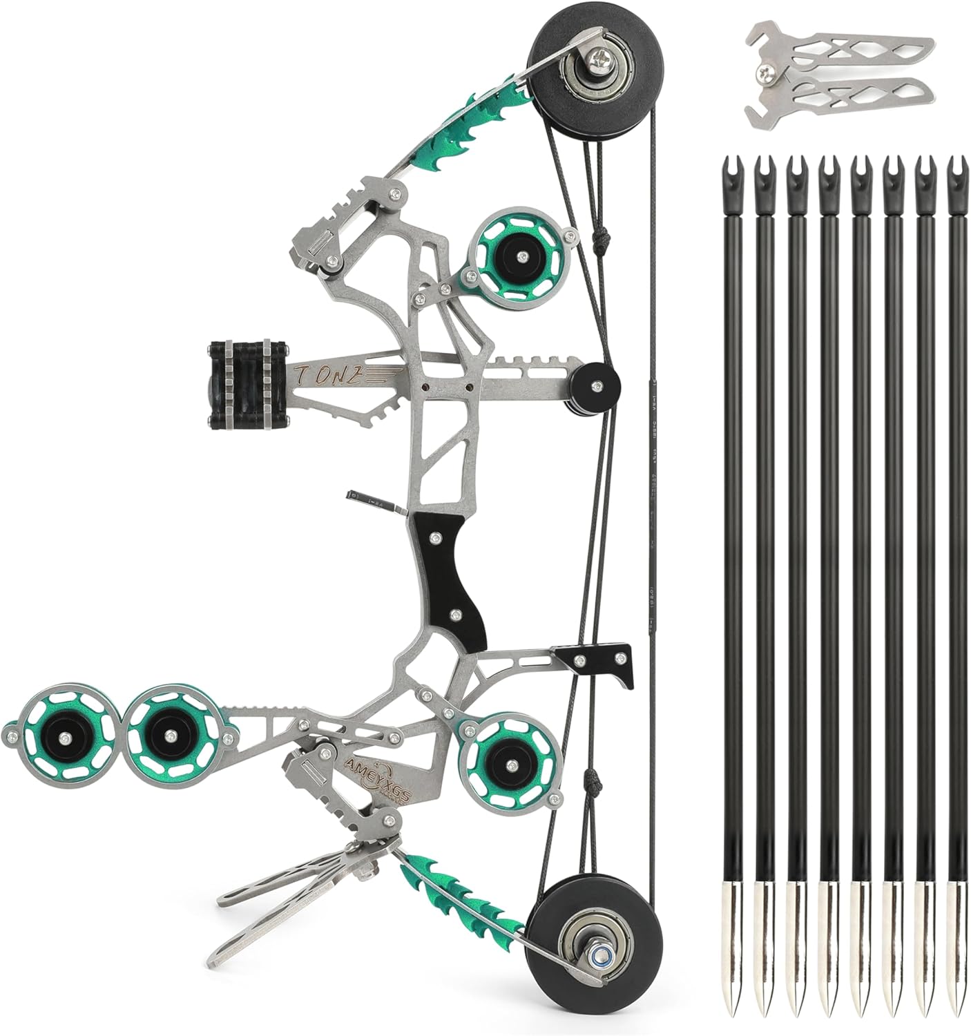 10.9" Archery Bow Set 10 Lbs Compound Bow Hunting Bow RH for Hunting Shooting Practice