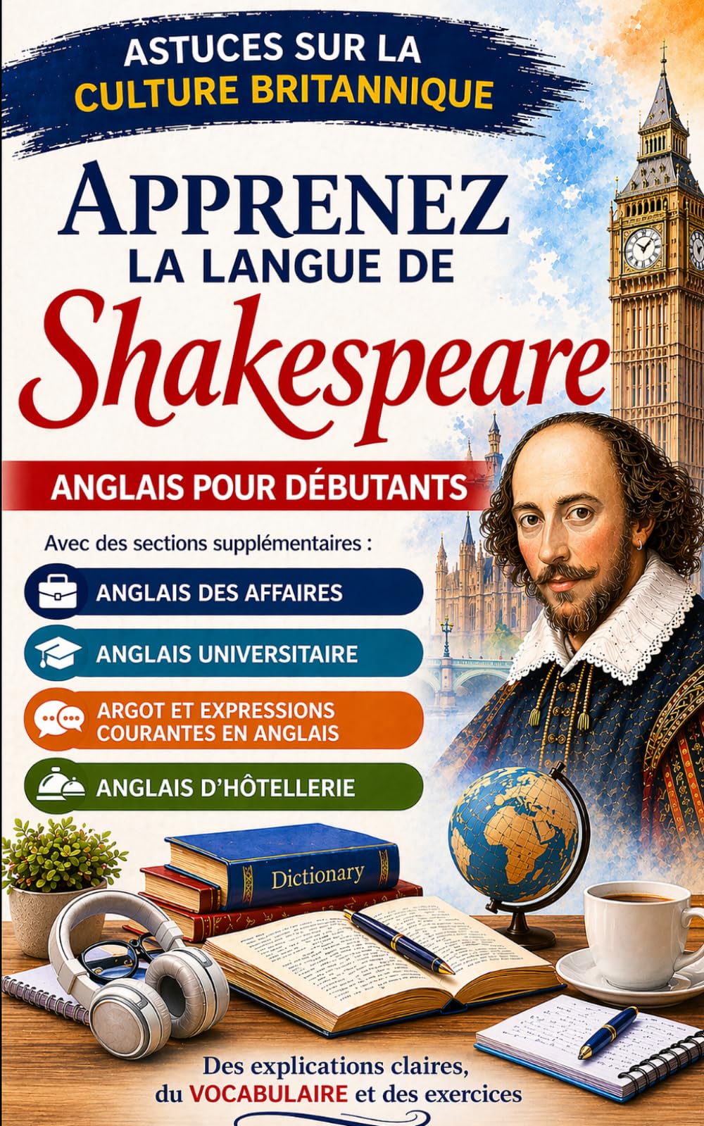 Apprenez la langue de Shakespeare: Anglais Pour Débutants
