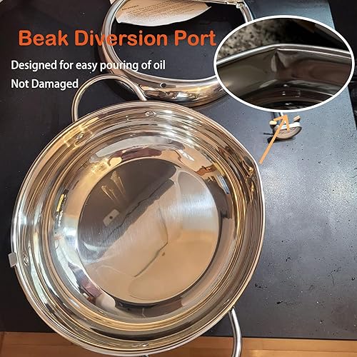 Miniatura 7 de Olla japonesa Tempura de acero inoxidable con termómetro