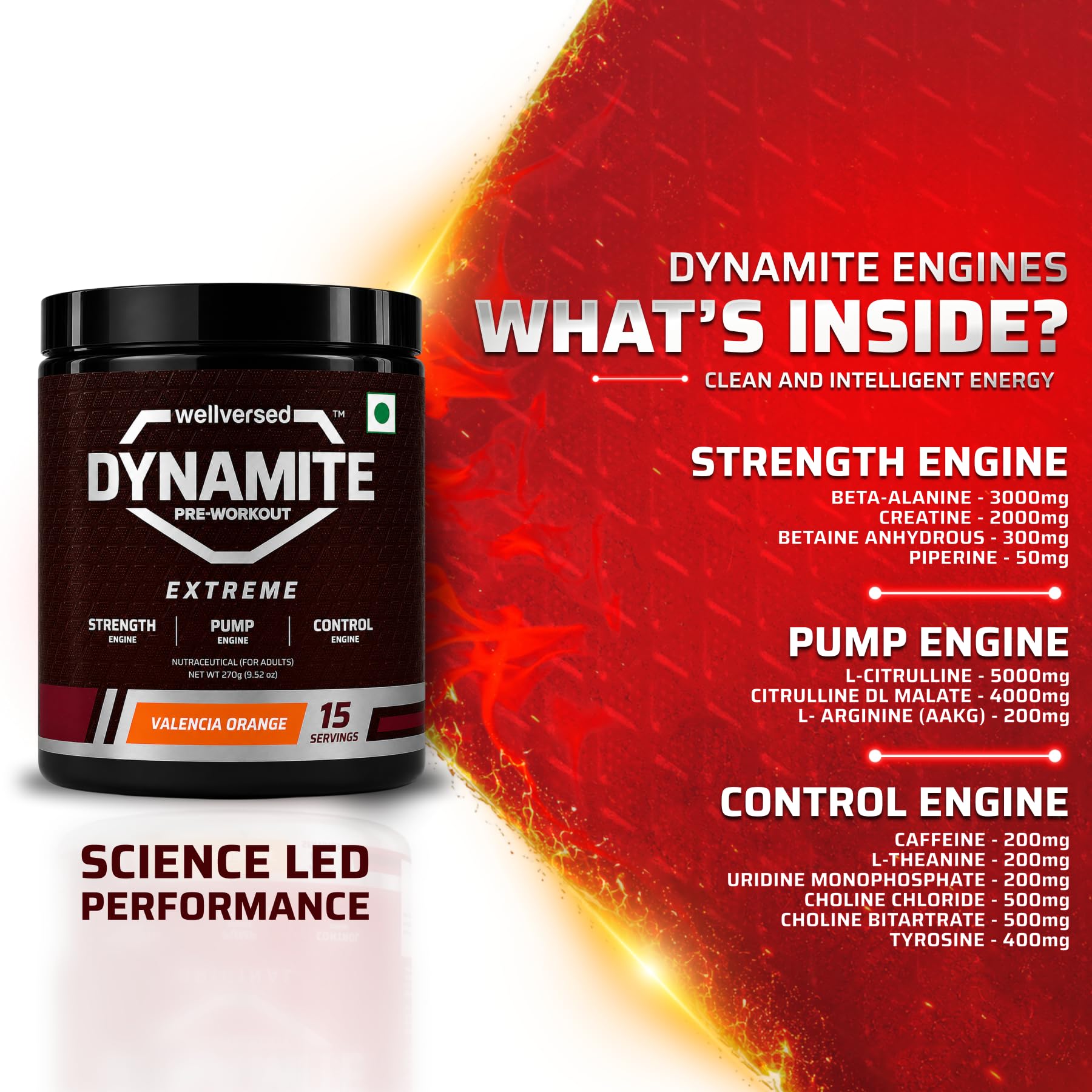 Dynamite Extreme Pre Workout For Men, 15 Servings, Valencia Orange — Amazon image 4